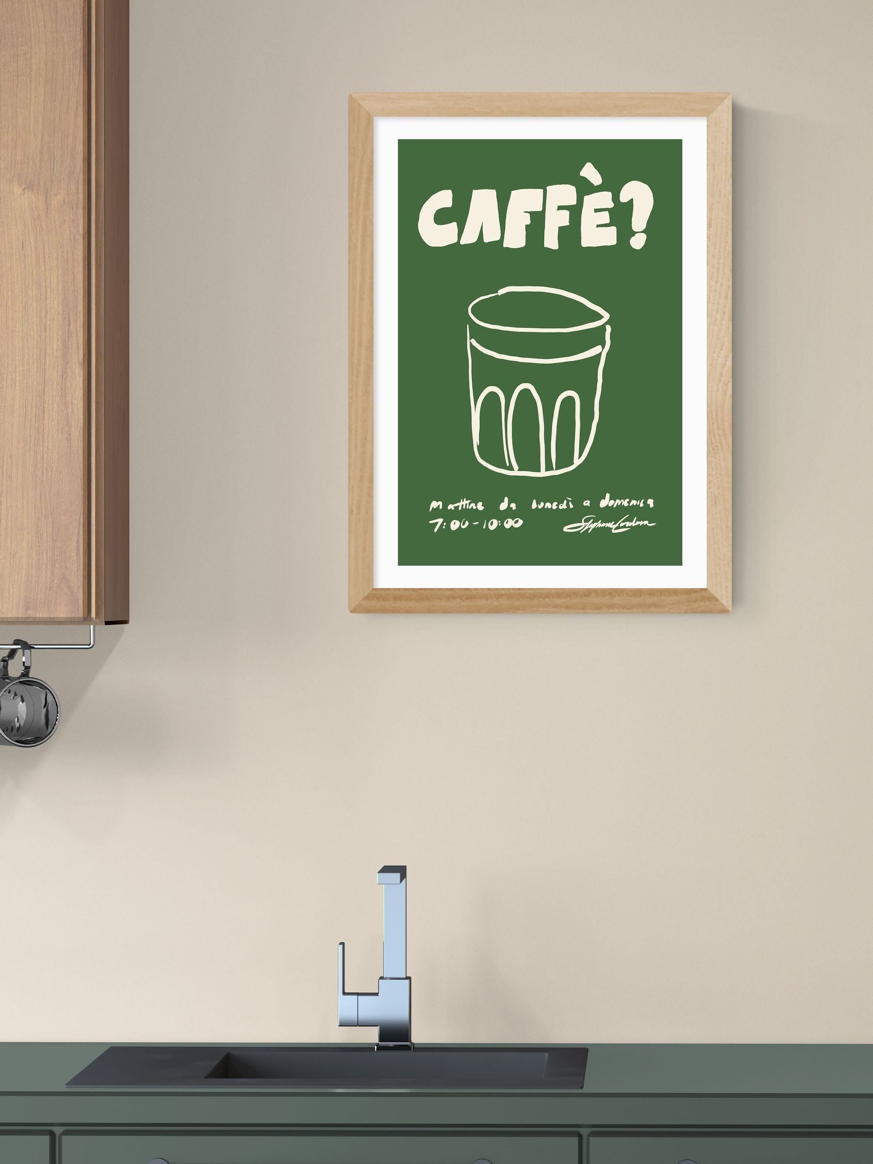 Oak Caffe Wall Art Print by Stephie Cardona - Image 1 of 3 Oak Caffe Wall Art Print by Stephie Cardona - Image 1 of 3