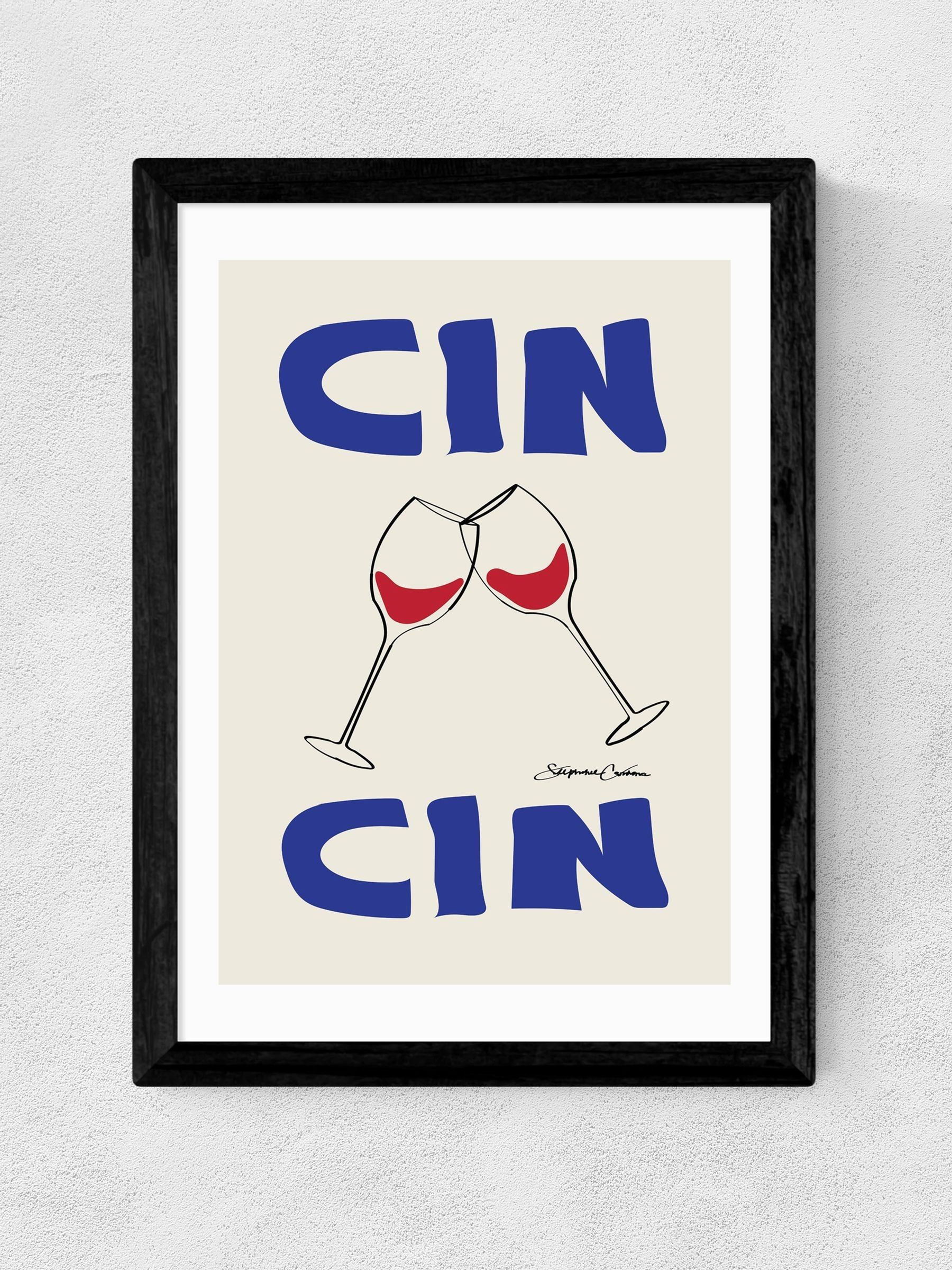Black Cin Cin Wall Art Print by Stephie Cardona - Image 2 of 3 Black Cin Cin Wall Art Print by Stephie Cardona - Image 2 of 3