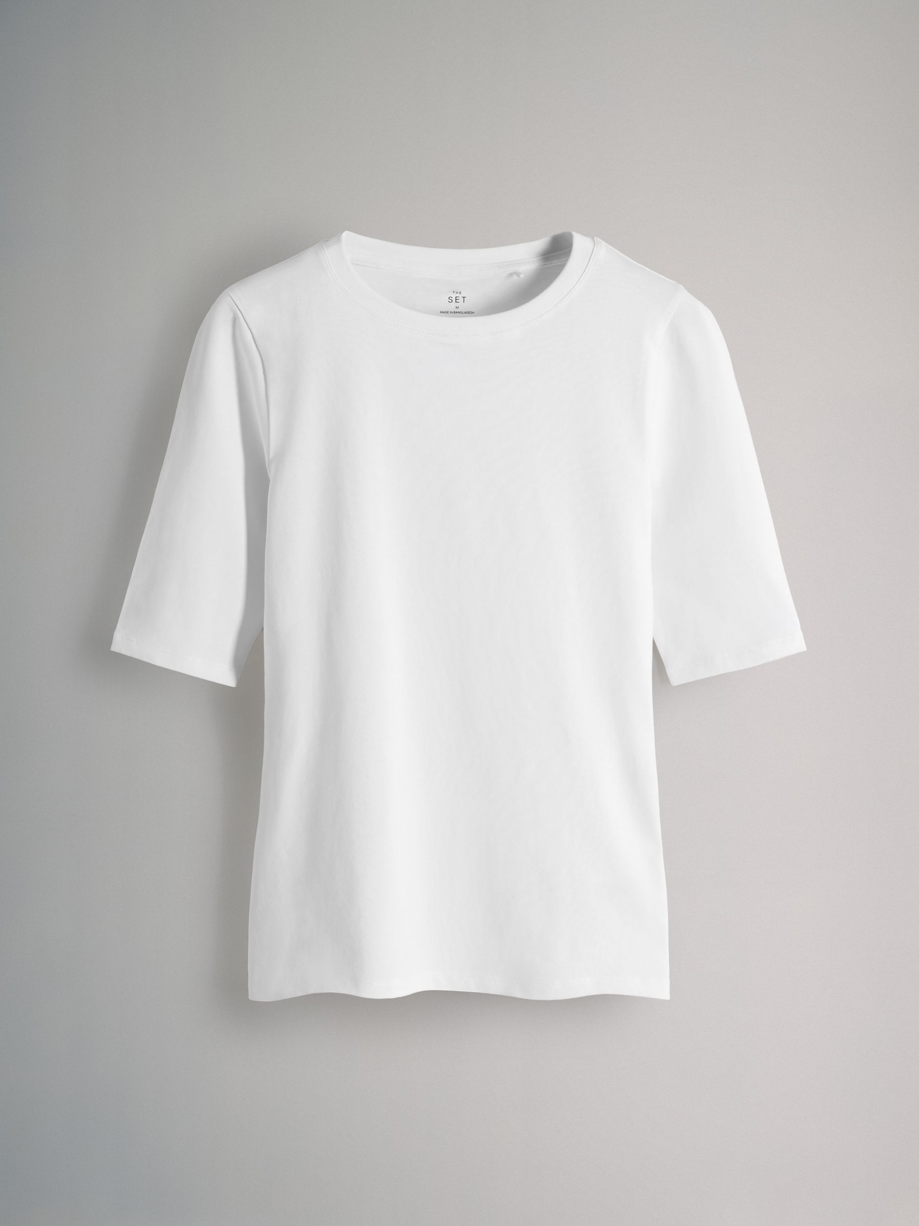 Black/White/Animal/Pink 4 Pack Half Sleeve Fitted Crew Neck T-Shirts - Image 2 of 6