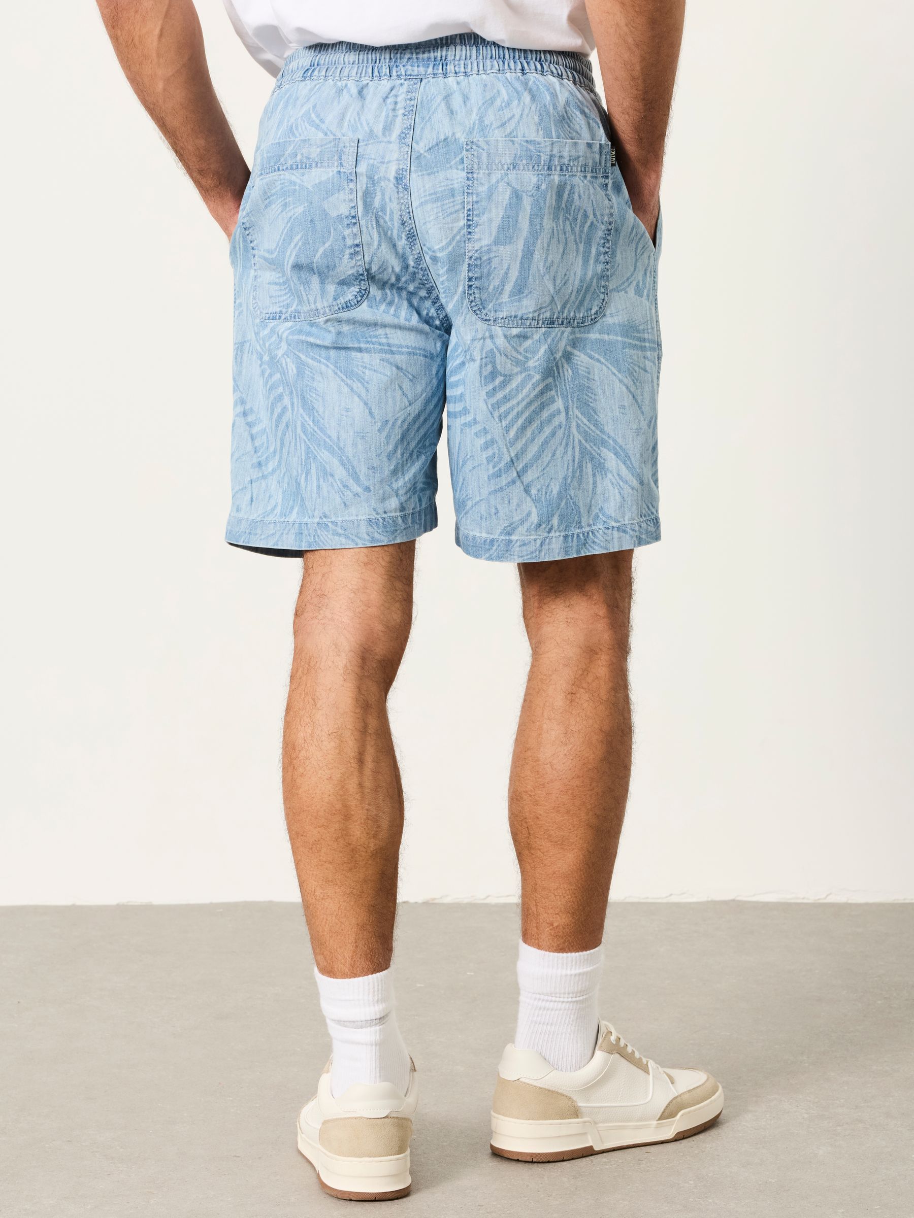 Chambray Blue Ladram Jungle Print Shorts - Image 2 of 5