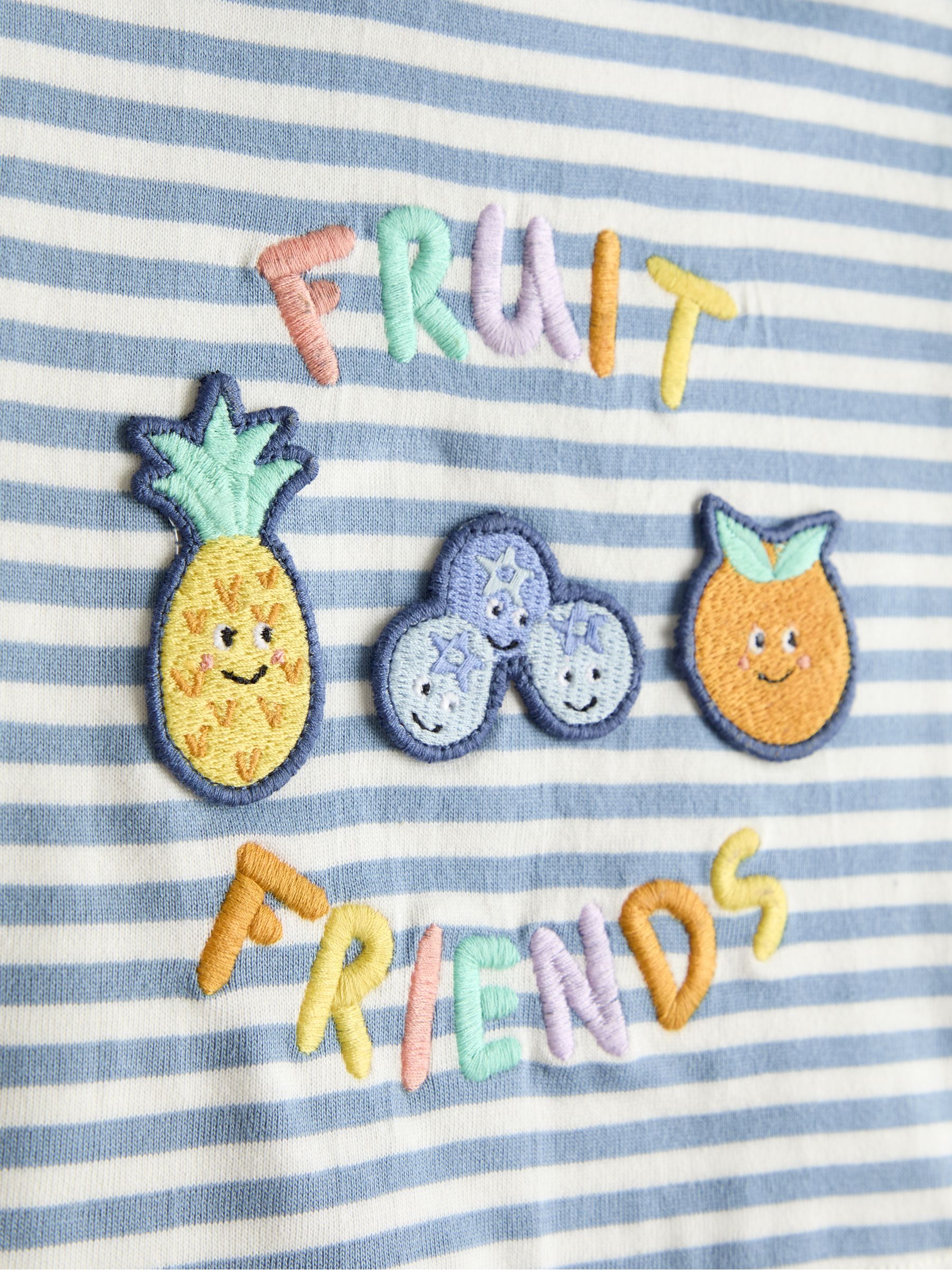 Blue Fruit 2-Piece Slogan T-Shirt & Shorts Set - Image 6 of 7
