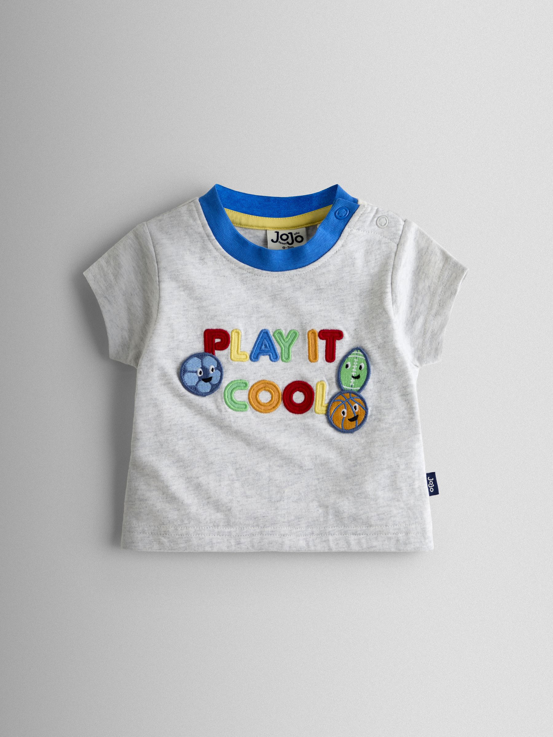 Grey Marl 2-Piece Sporty T-Shirt & Shorts Set - Image 2 of 7