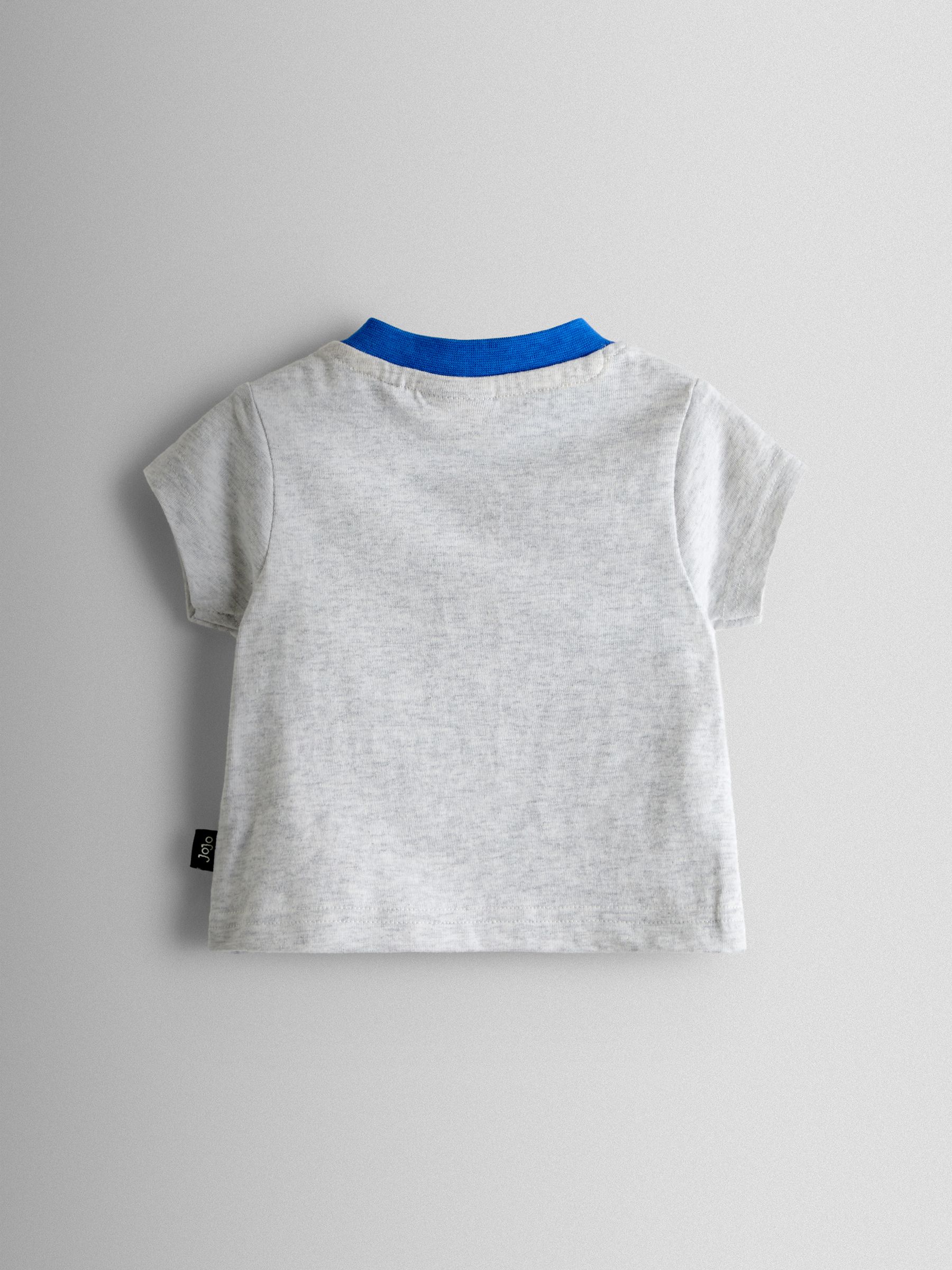 Grey Marl 2-Piece Sporty T-Shirt & Shorts Set - Image 3 of 7