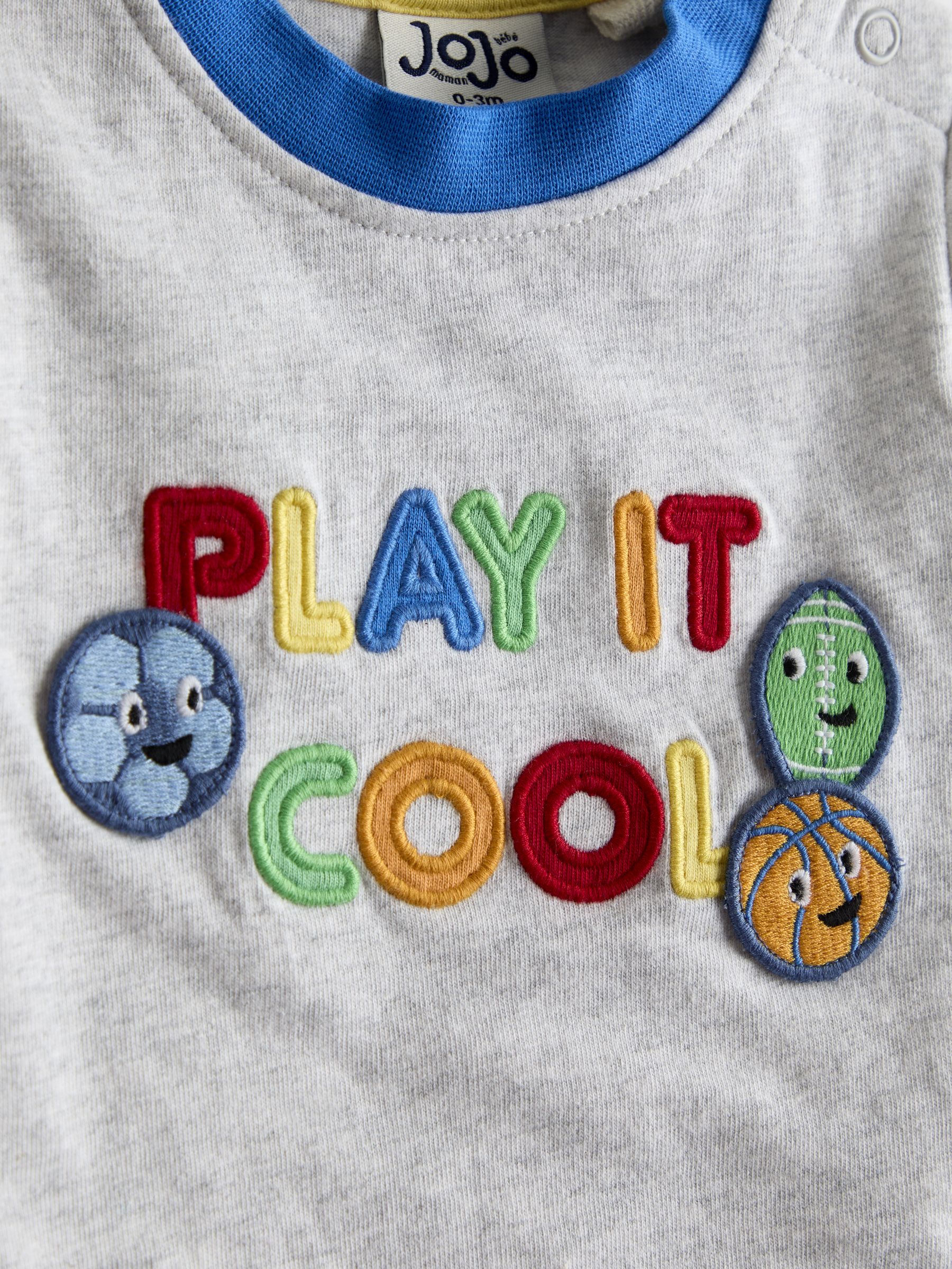 Grey Marl 2-Piece Sporty T-Shirt & Shorts Set - Image 6 of 7