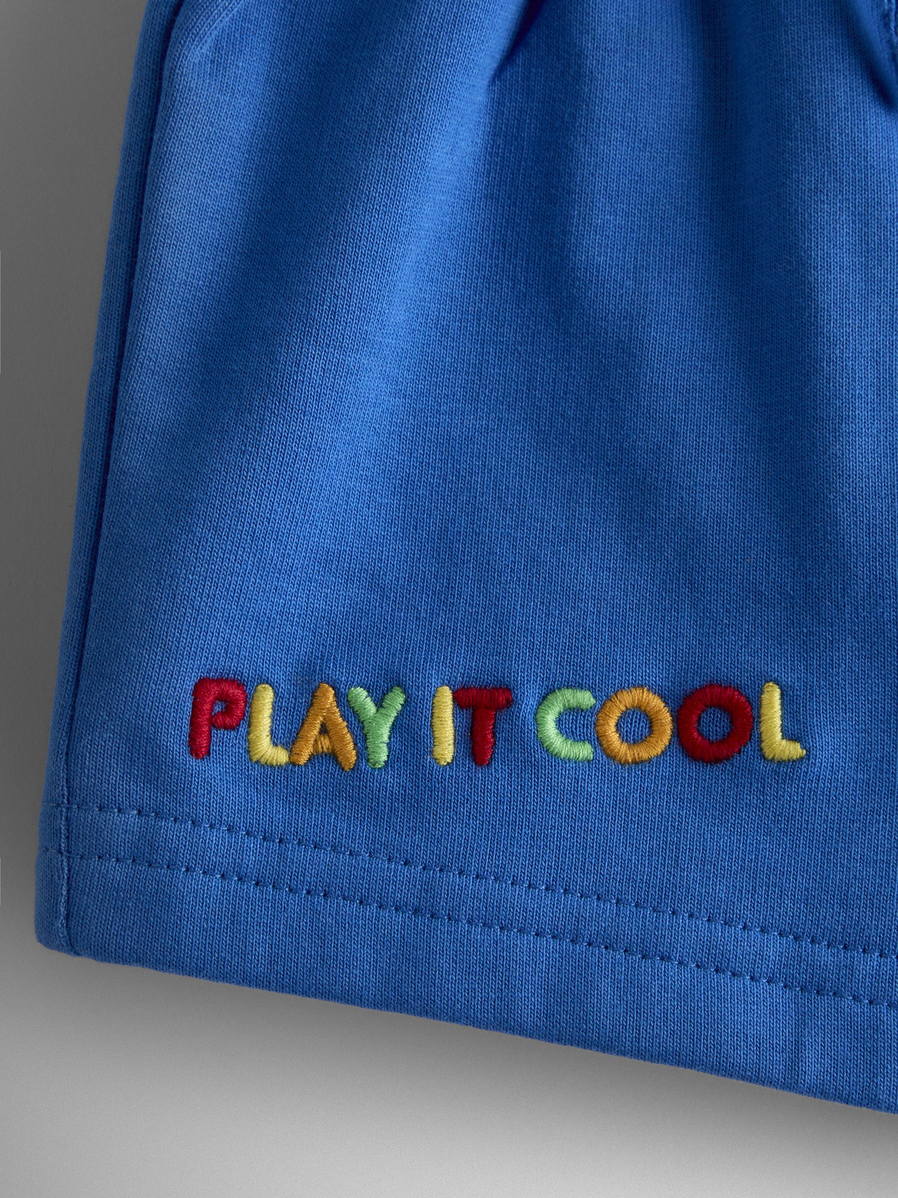 Grey Marl 2-Piece Sporty T-Shirt & Shorts Set - Image 7 of 7