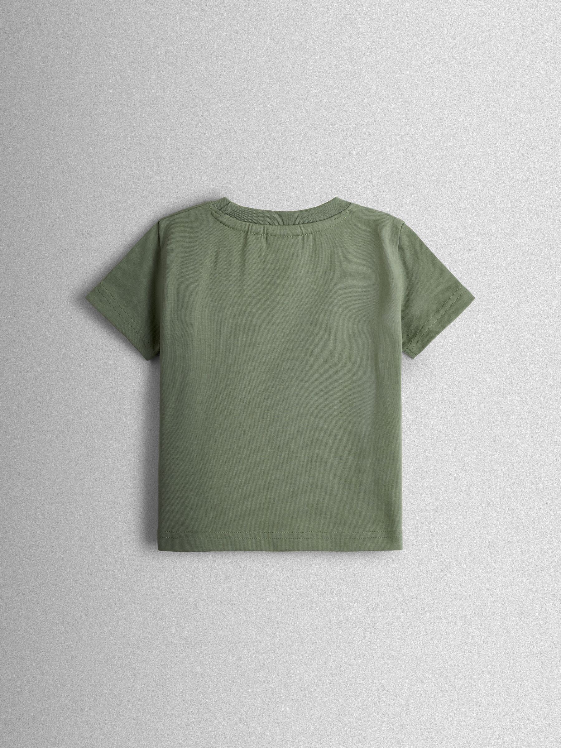 Natural & Khaki Green Tractor 2-Pack Surf Applique & Printed T-Shirts - Image 5 of 7