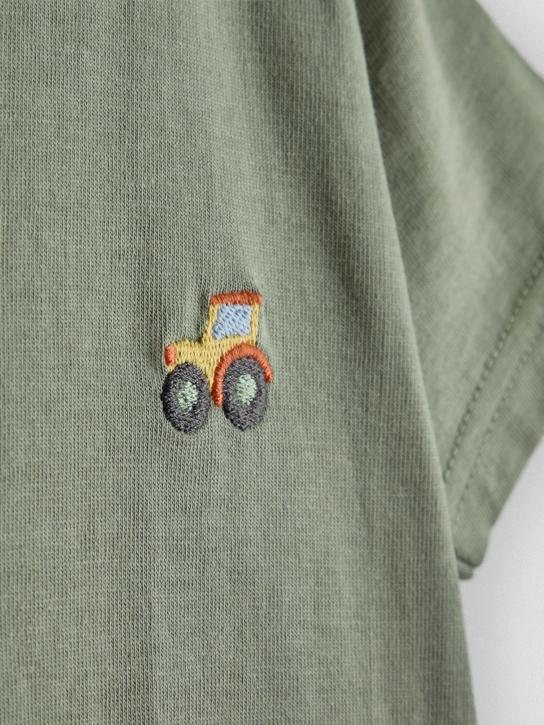 Natural & Khaki Green Tractor 2-Pack Surf Applique & Printed T-Shirts - Image 7 of 7