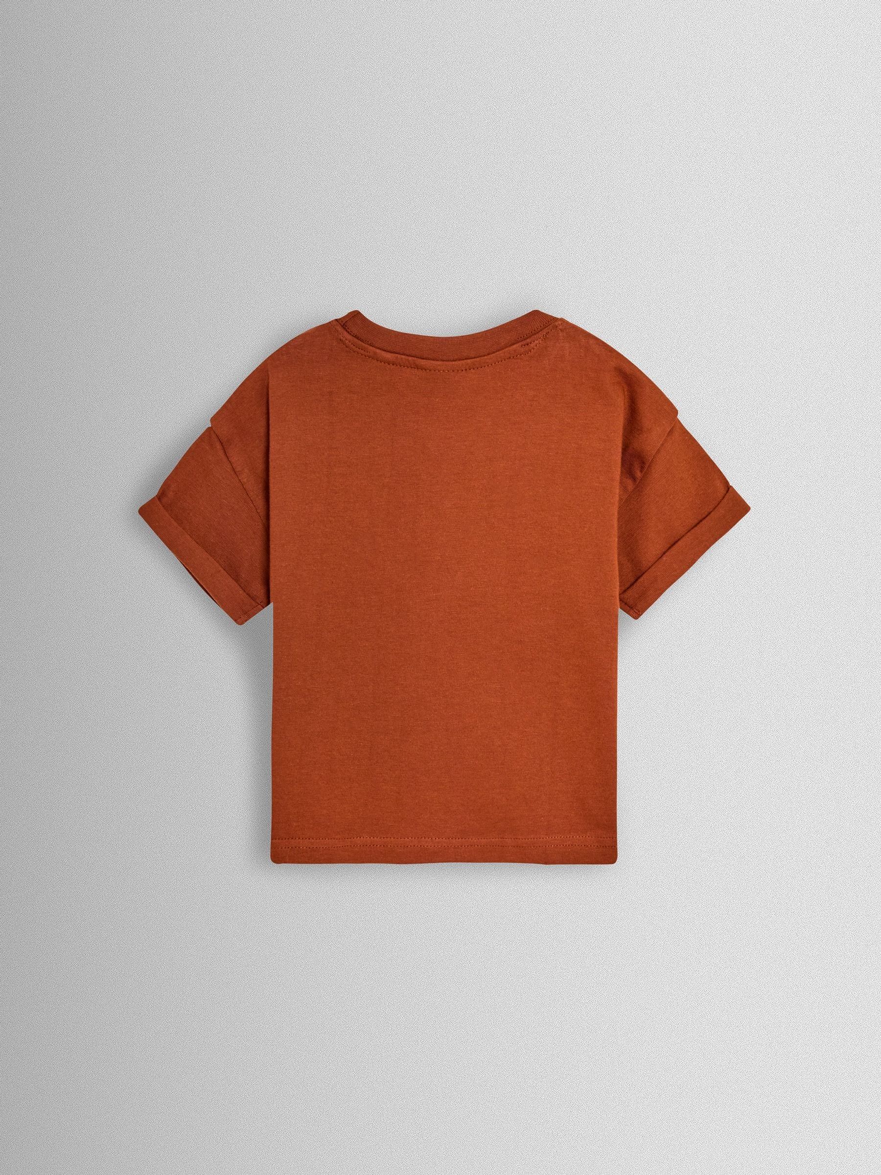 Mid Brown 2-Piece T-Shirt & Stripe Joggers Set - Image 3 of 6