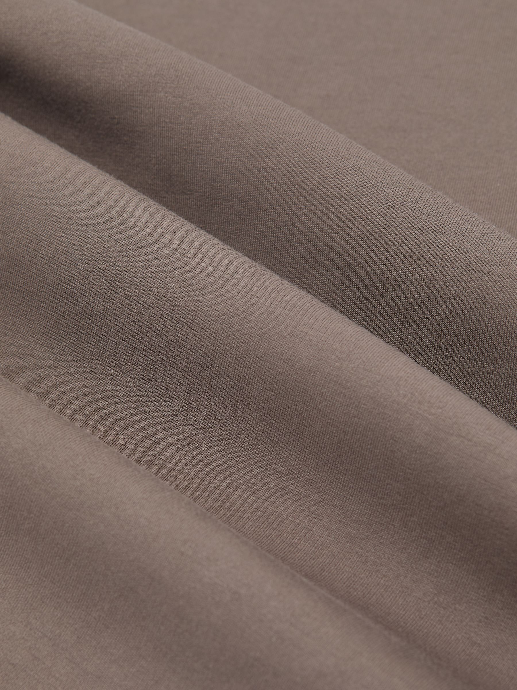 Premium Interlock Crew-Neck T-Shirt in Light Brown - Image 6 of 6