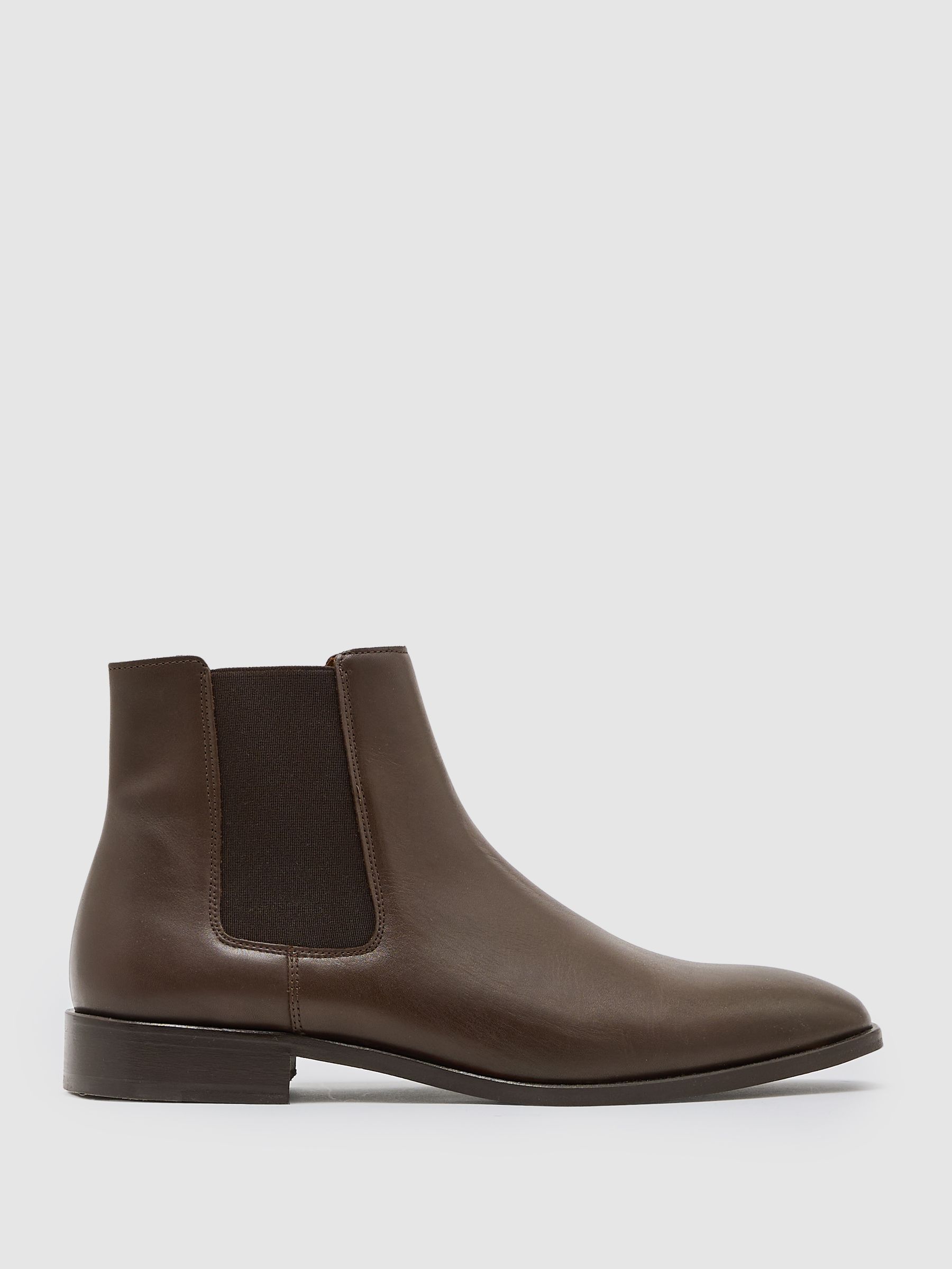Leather Chelsea Boots in Dark Brown - image 5