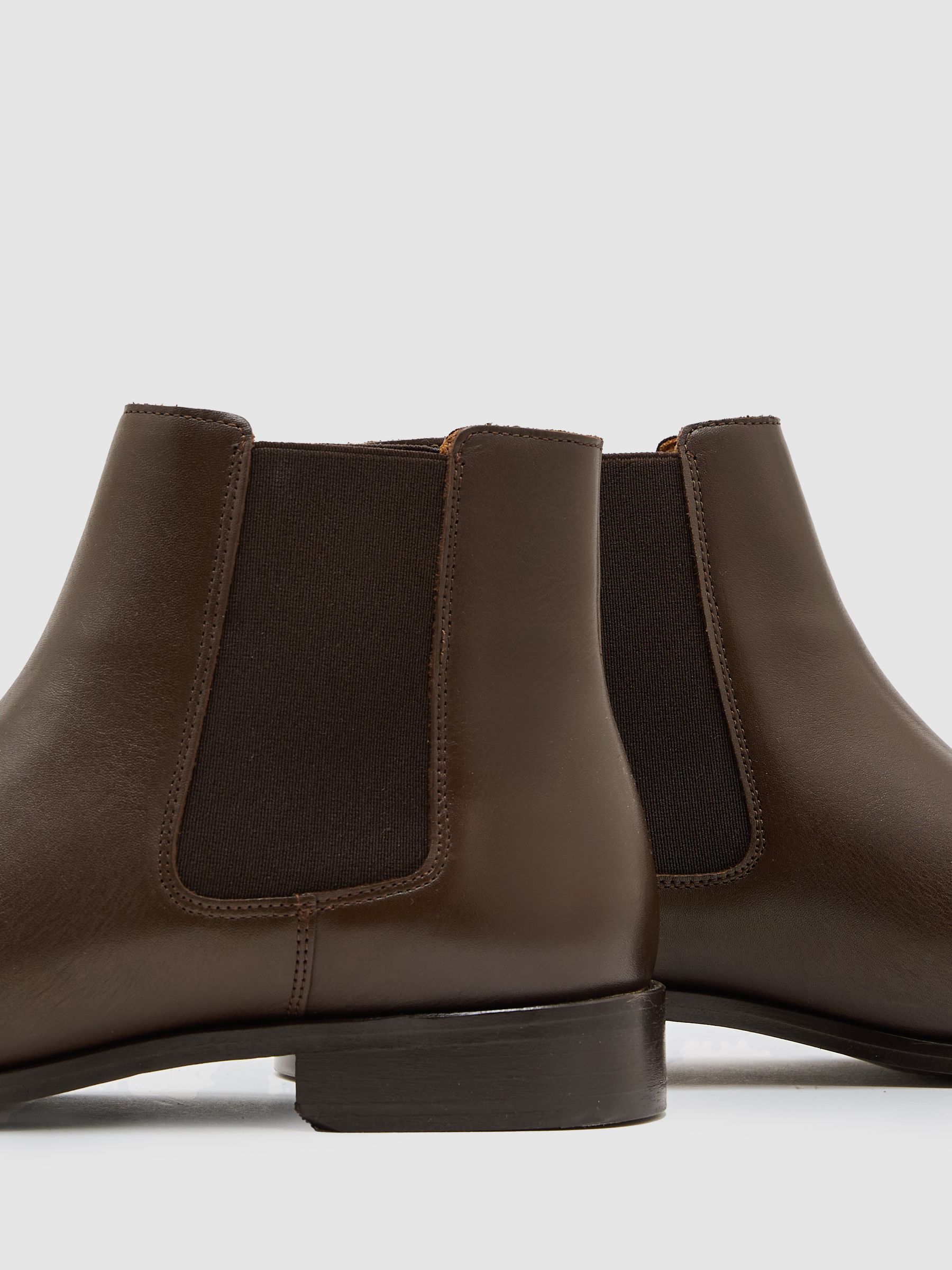 Leather Chelsea Boots in Dark Brown - image 2