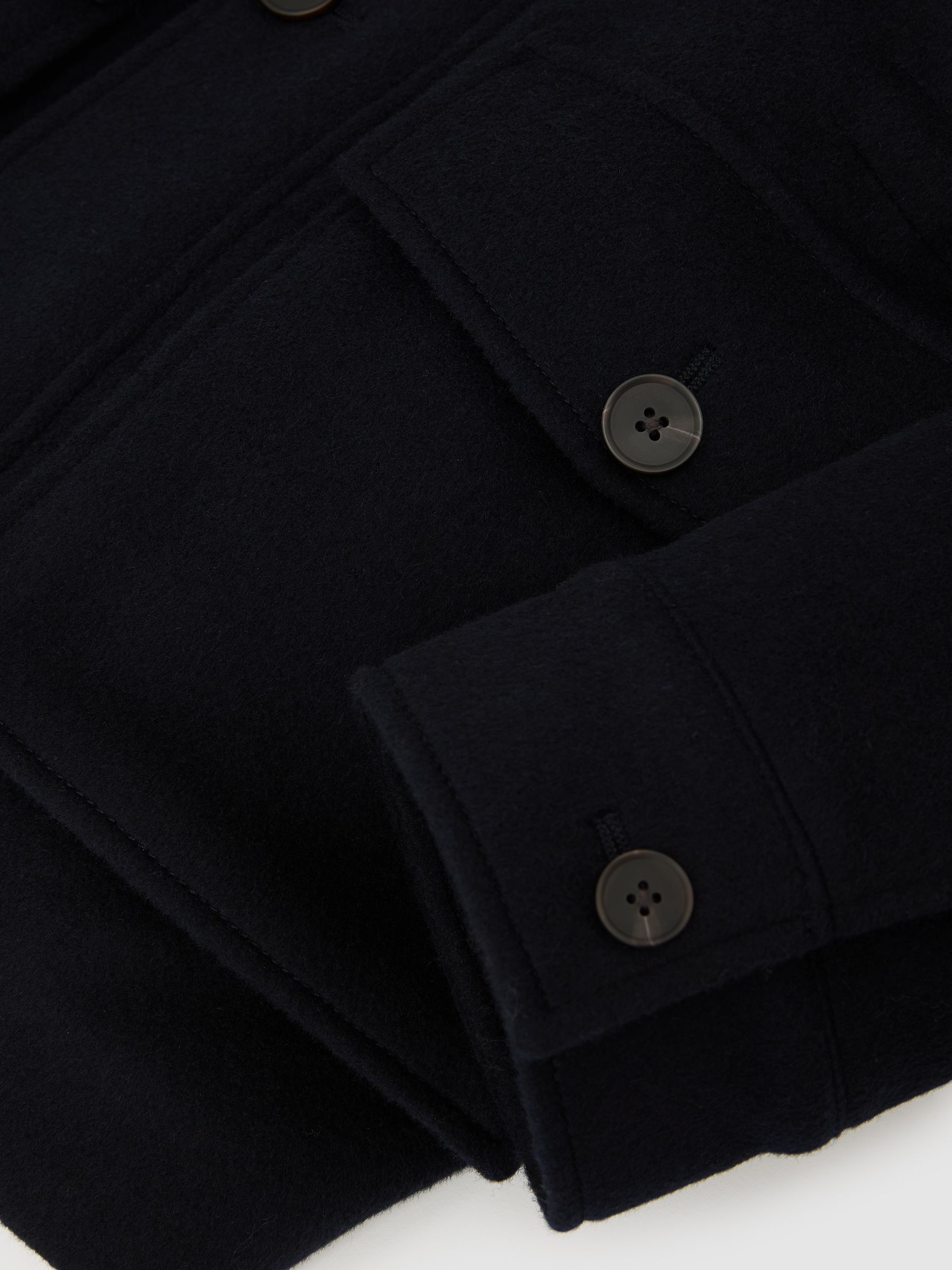 Wool-Blend Four-Pocket Jacket in Navy - Image 9 of 9