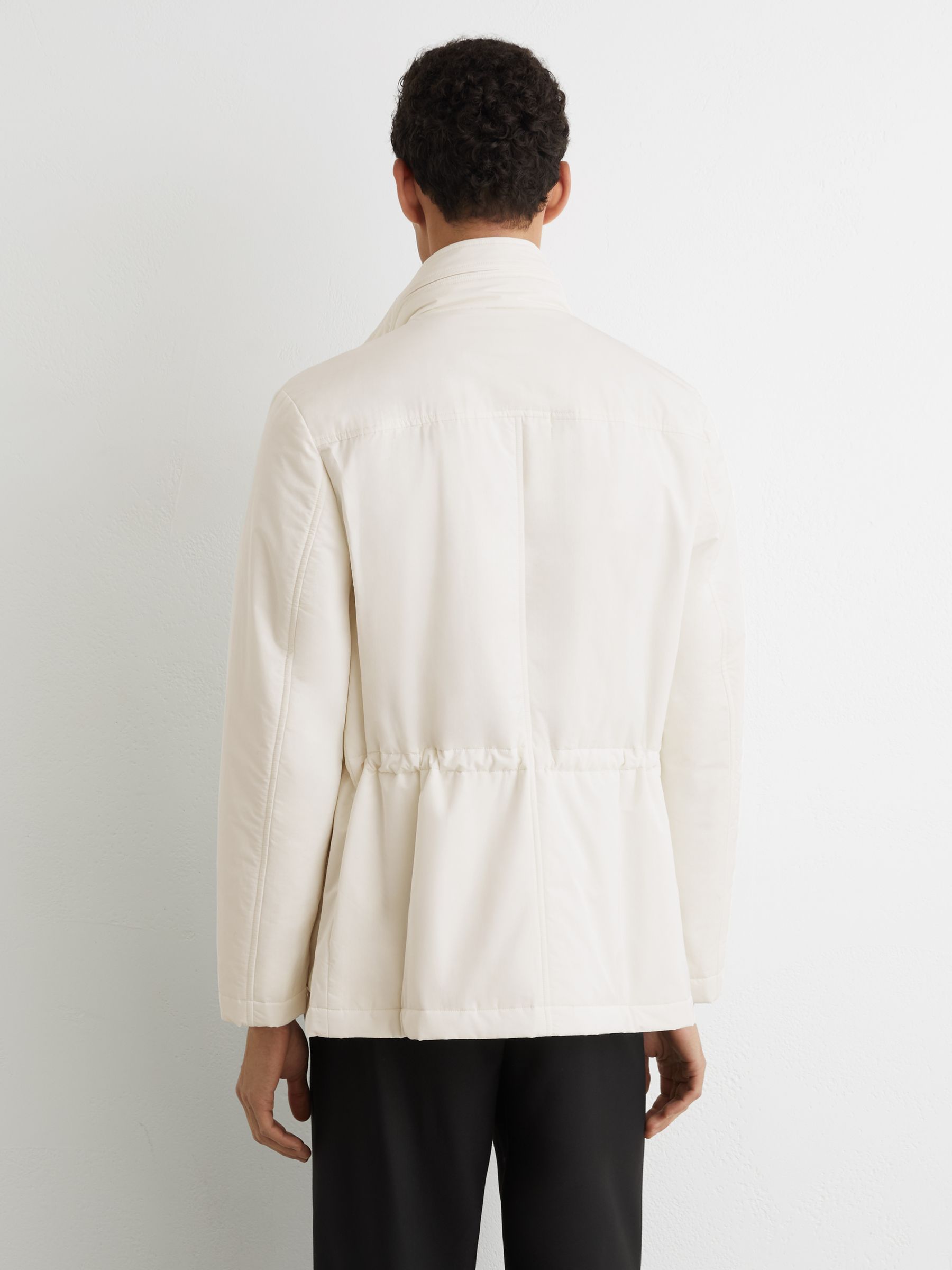 Cotton-Blend Padded Four-Pocket Jacket in Stone - Image 5 of 6