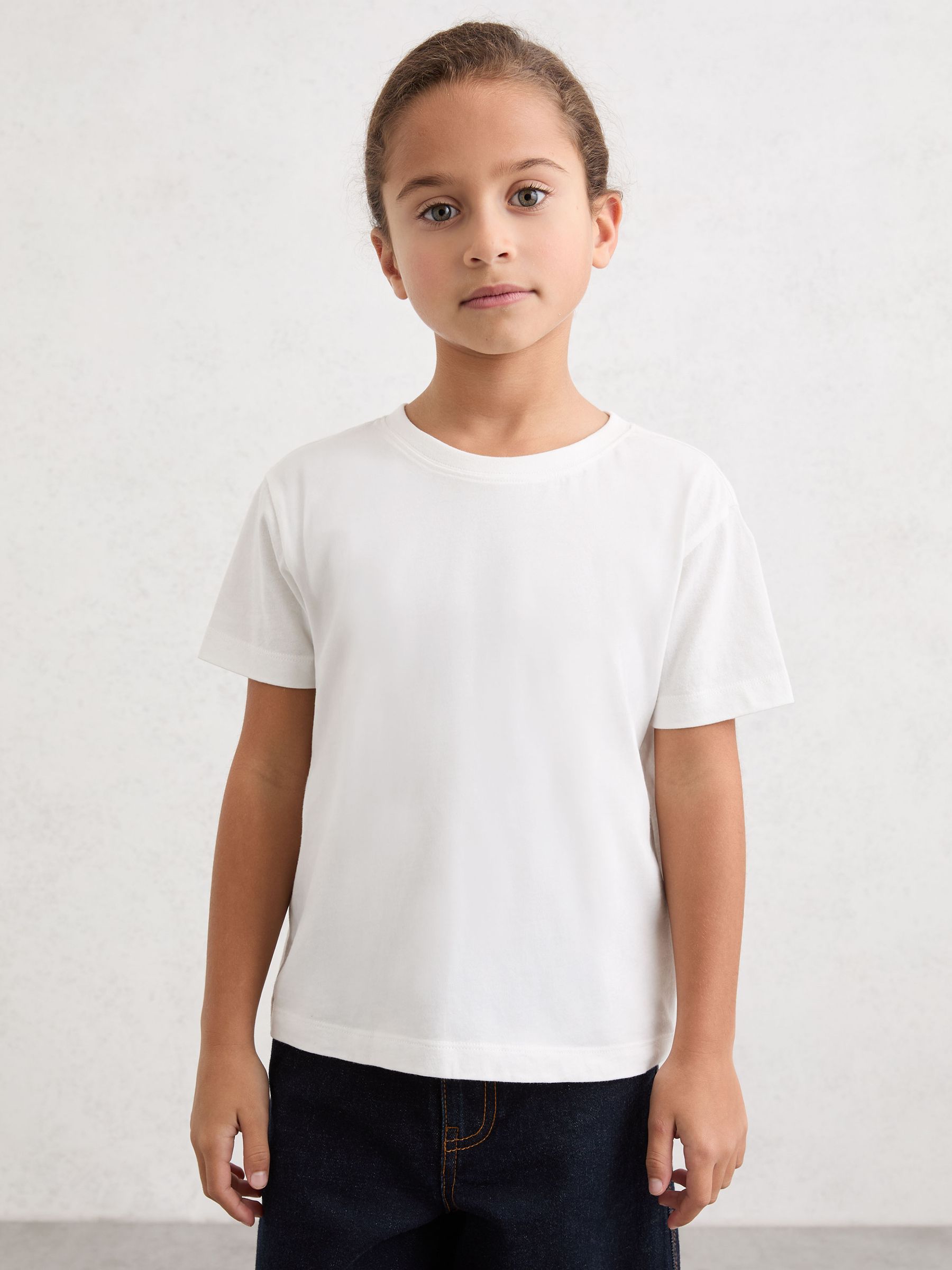 3-9 yrs 3 Pack Cotton Crew-Neck T-Shirts in Multi - Image 3 of 8