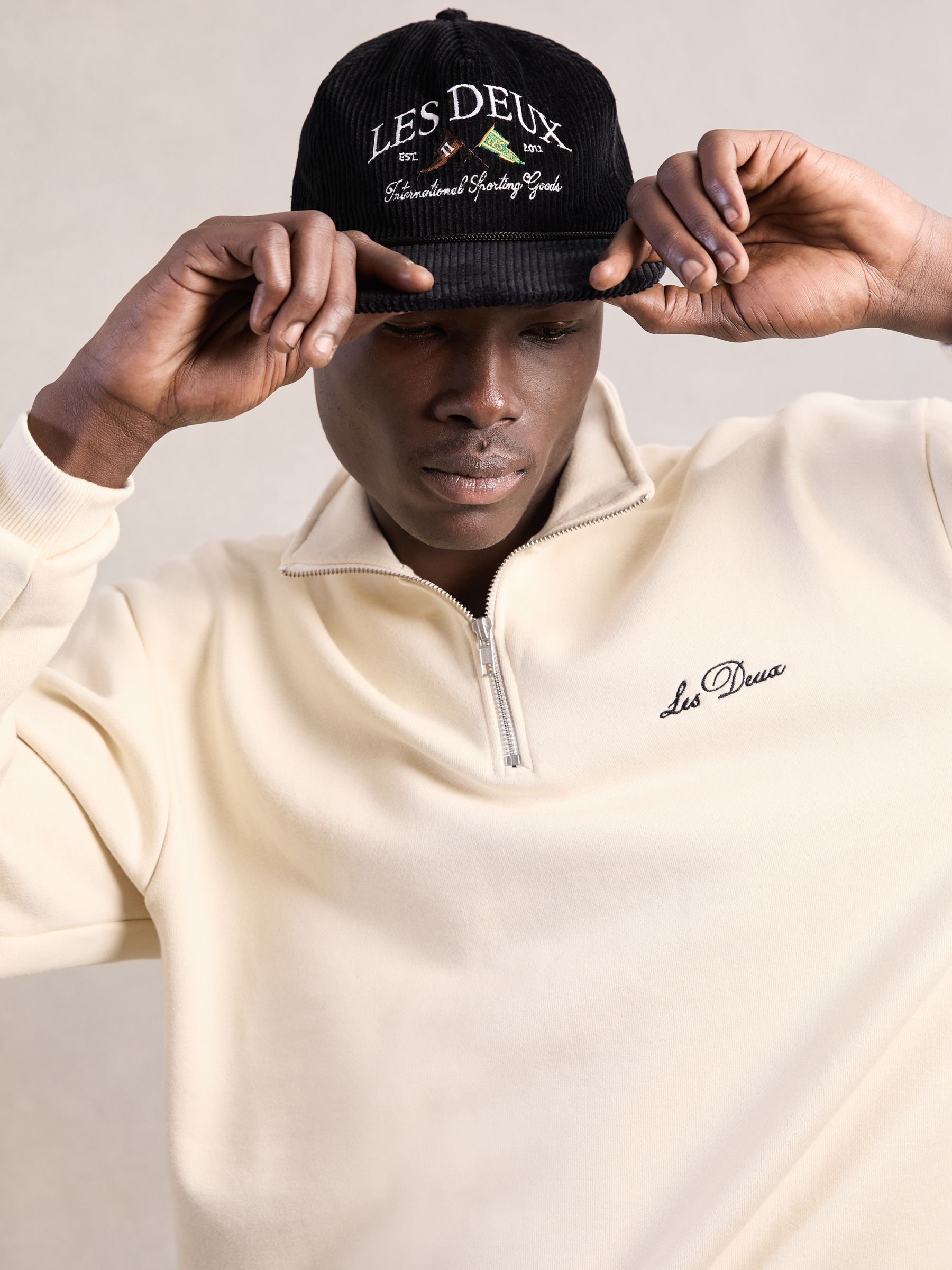 Les Deux Ivy League Cordkappe in Schwarz - Bild 2 von 5