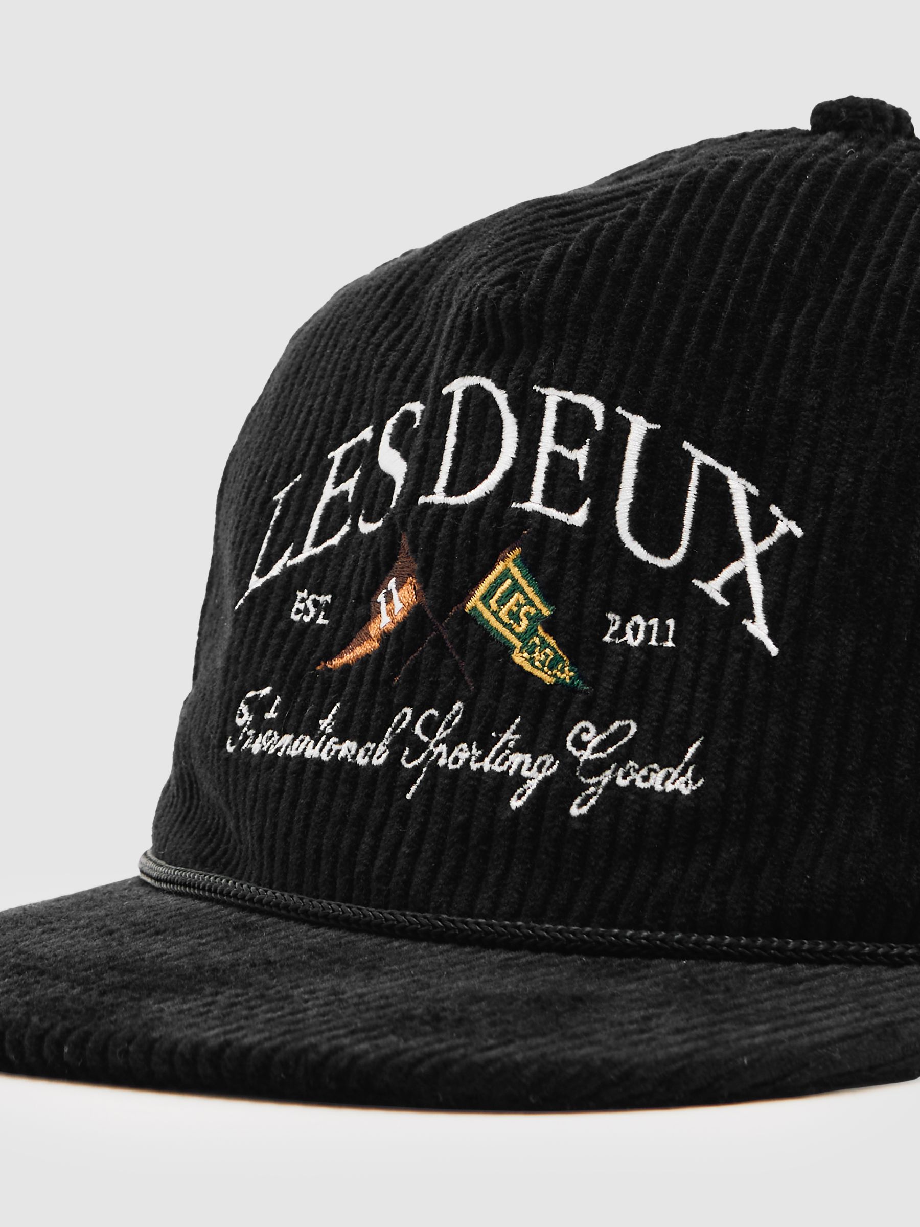 Les Deux Ivy League Cordkappe in Schwarz - Bild 5 von 5