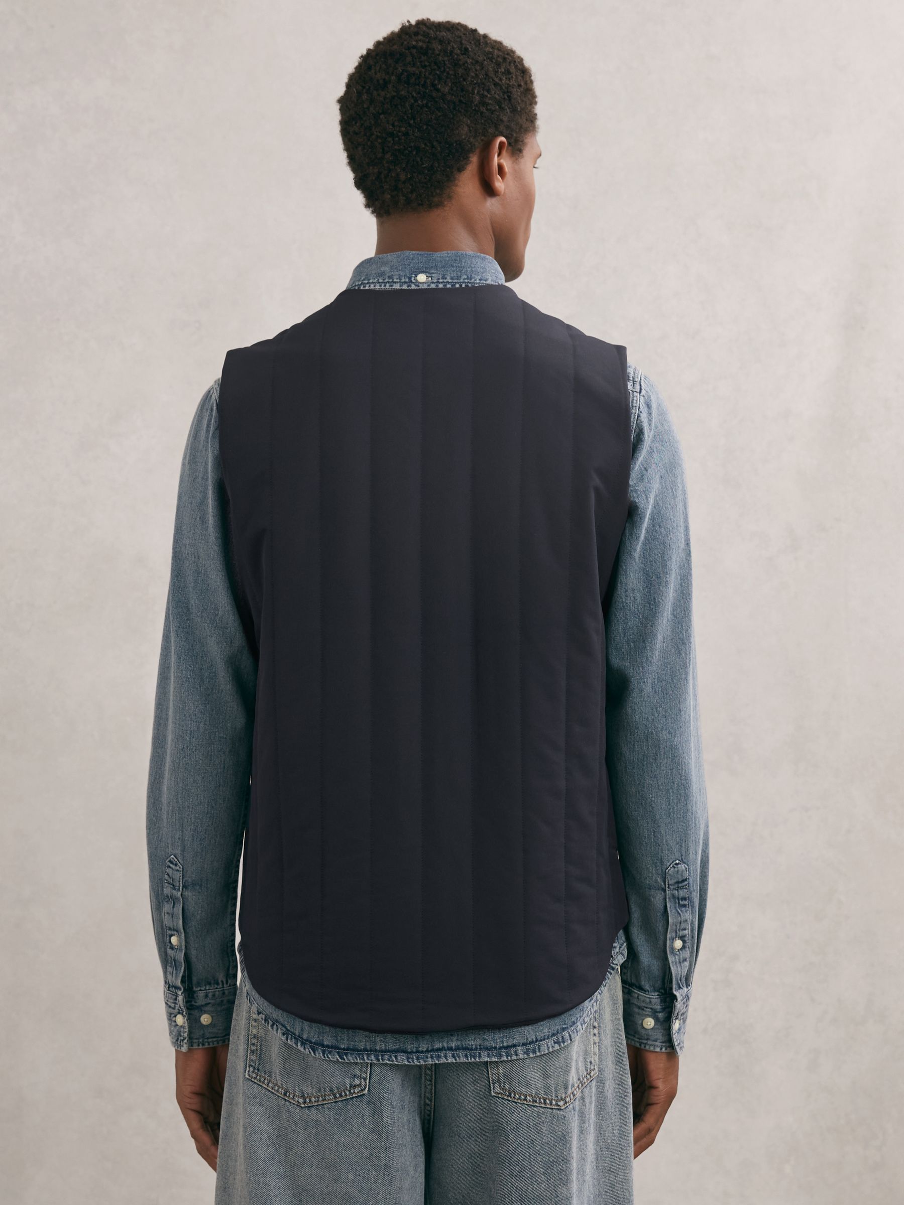 Les Deux Sebastian Tech Vest in Dark Navy - Bild 4 von 5