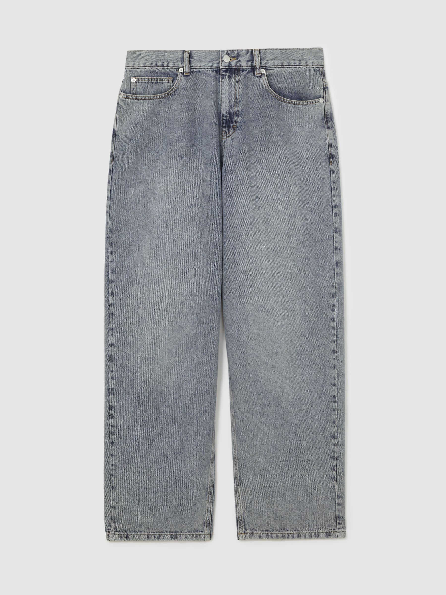 Les Deux Relaxed-Leg Jeans in Light Indigo Wash - Image 2 of 5