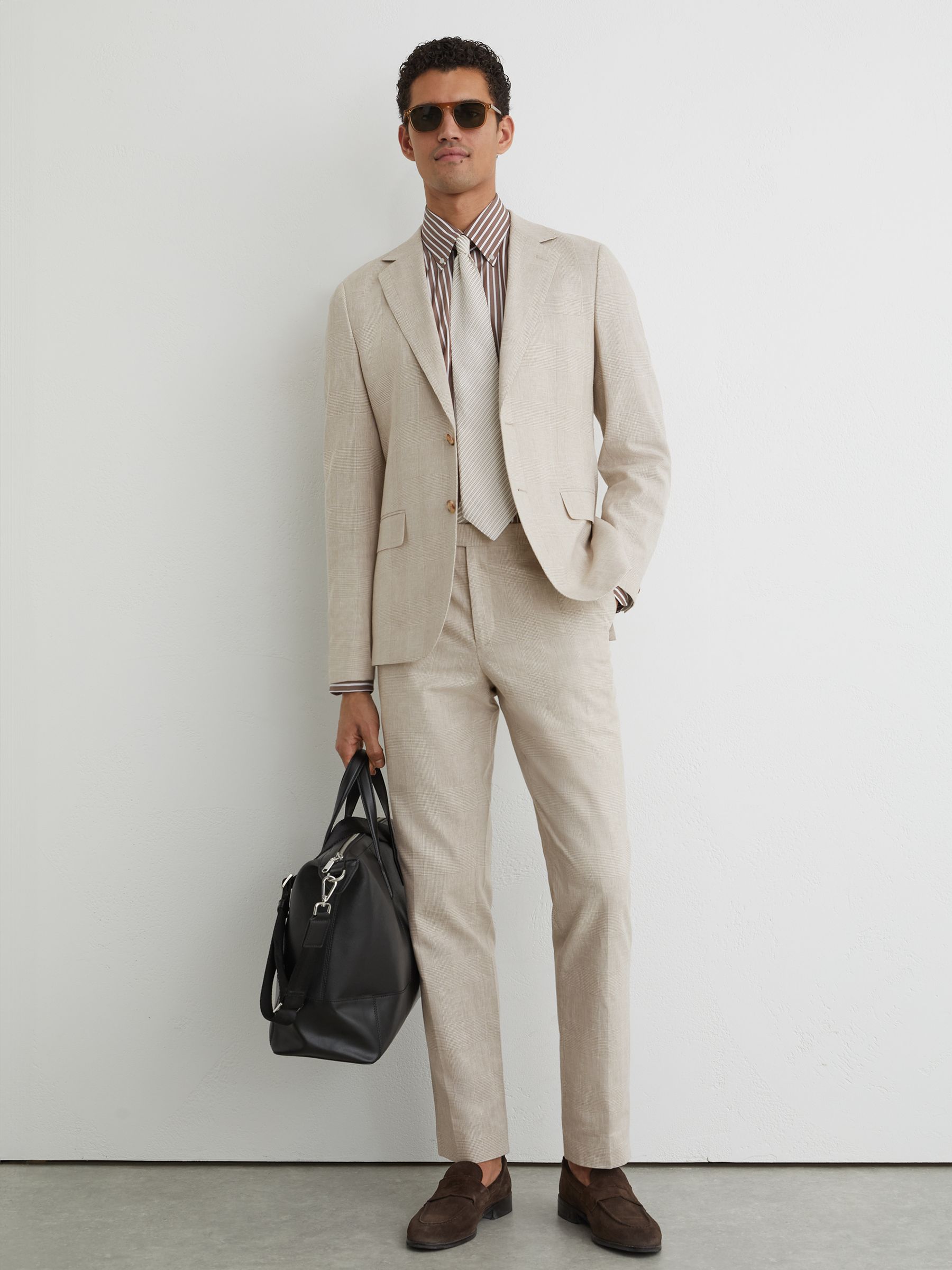 Suit Jacket in Oatmeal Brown - Image 3 of 8