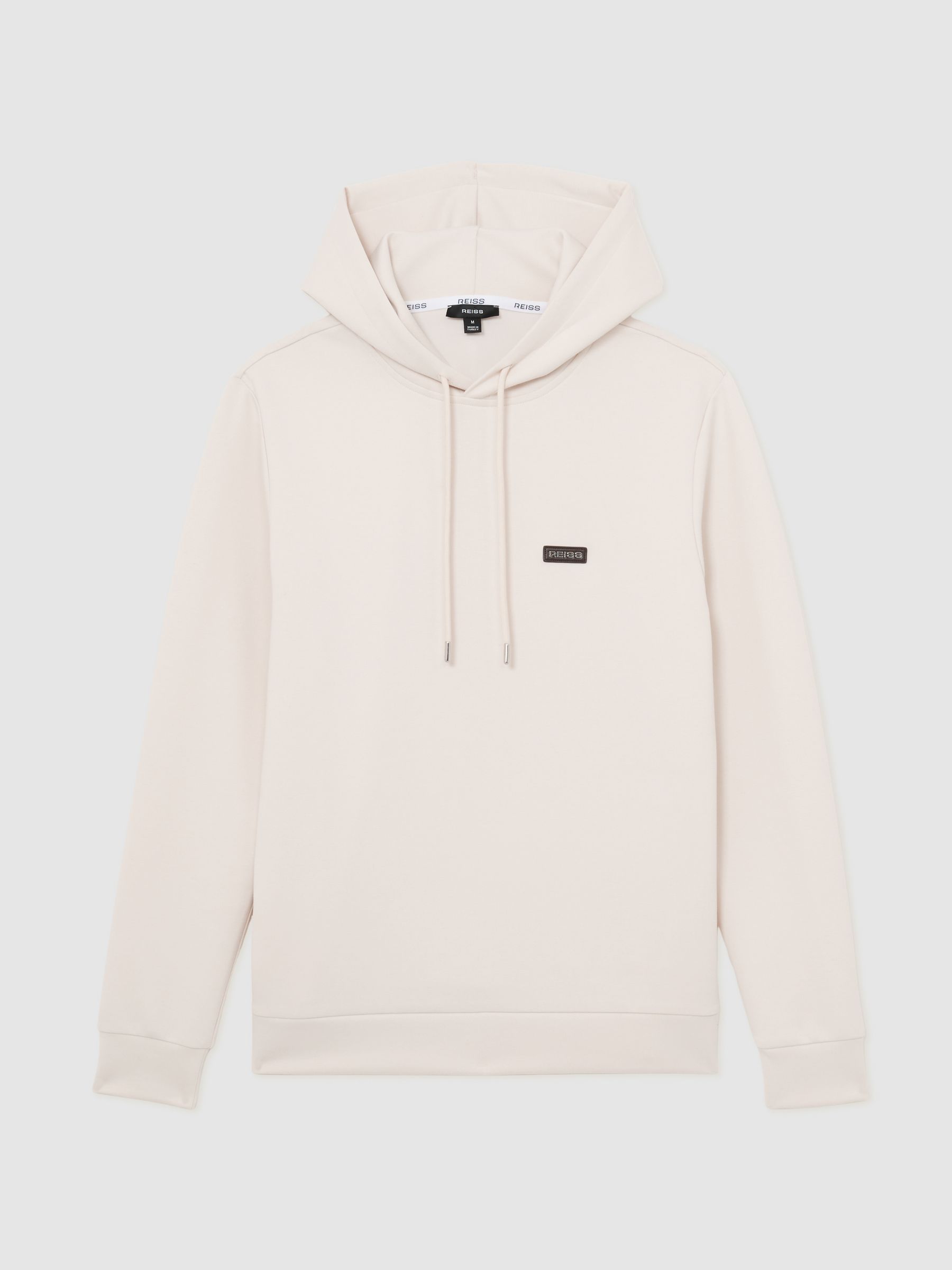 Premium Interlock-Jersey Logo Hoodie in Off White - image 1