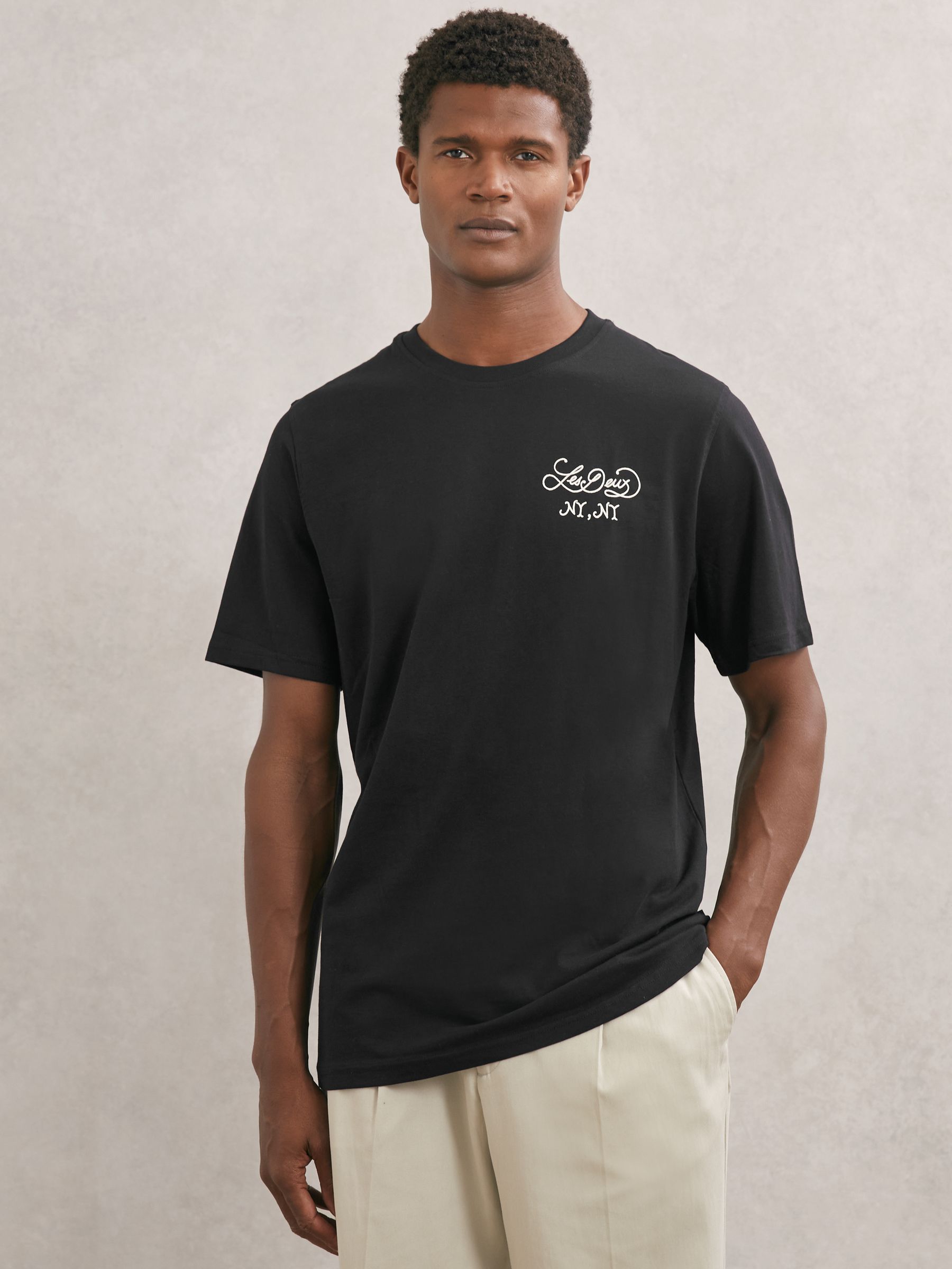 Les Deux Orchard T-Shirt in Schwarz - Bild 1 von 5