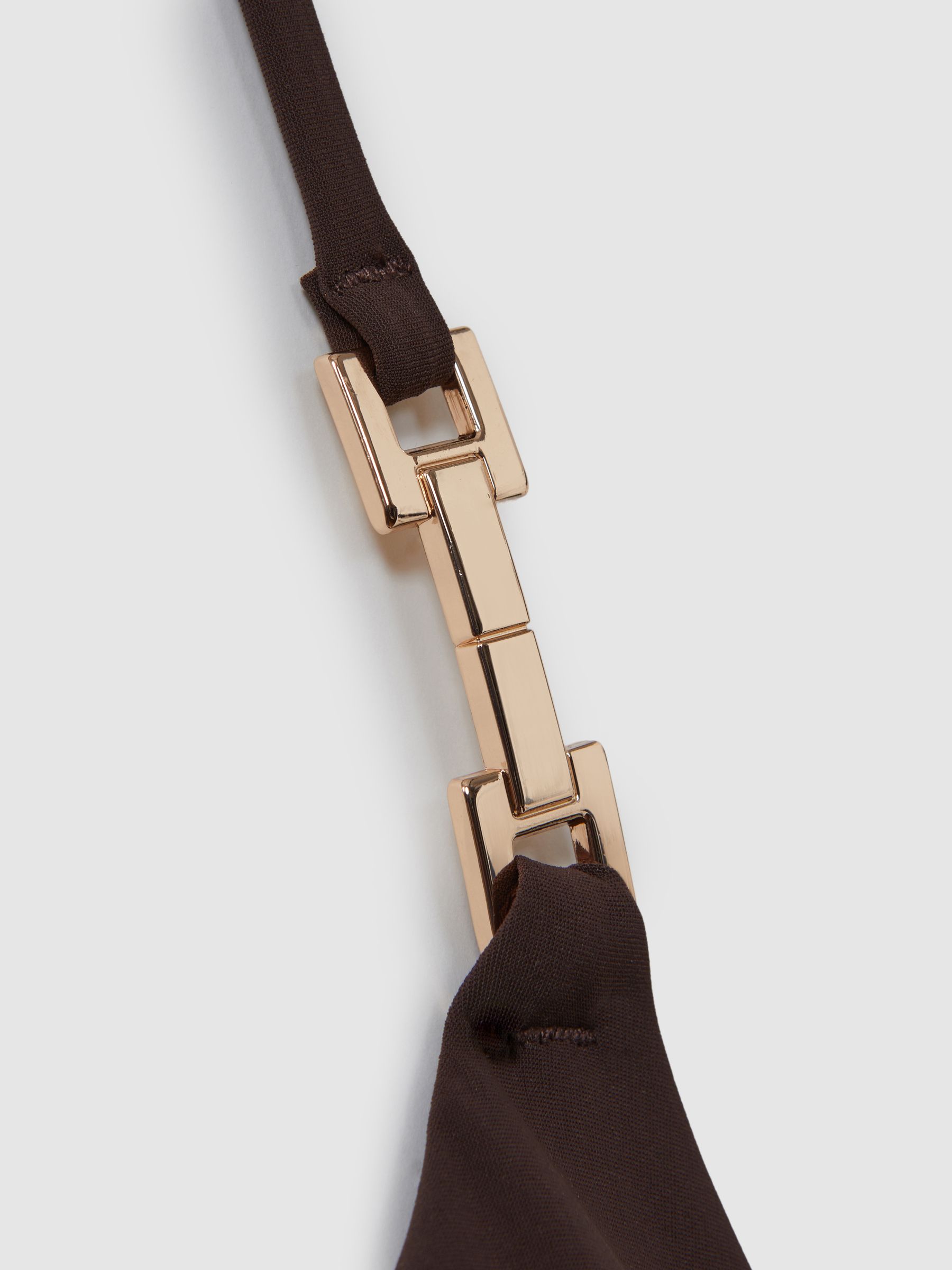 Triangle Halter-Neck Bikini Top in Chocolate - image 2