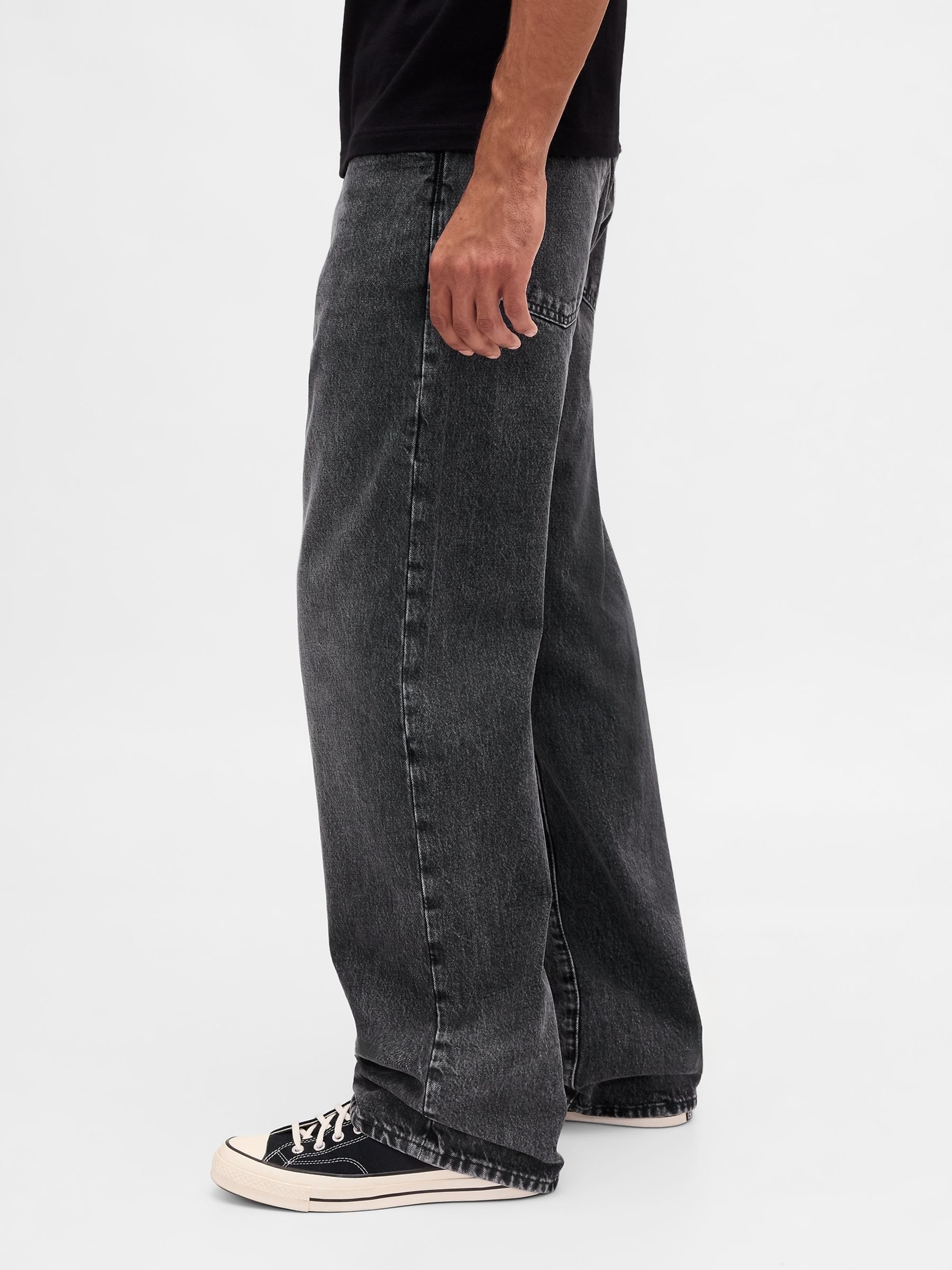Black 90s Loose Jeans - Image 3 of 6
