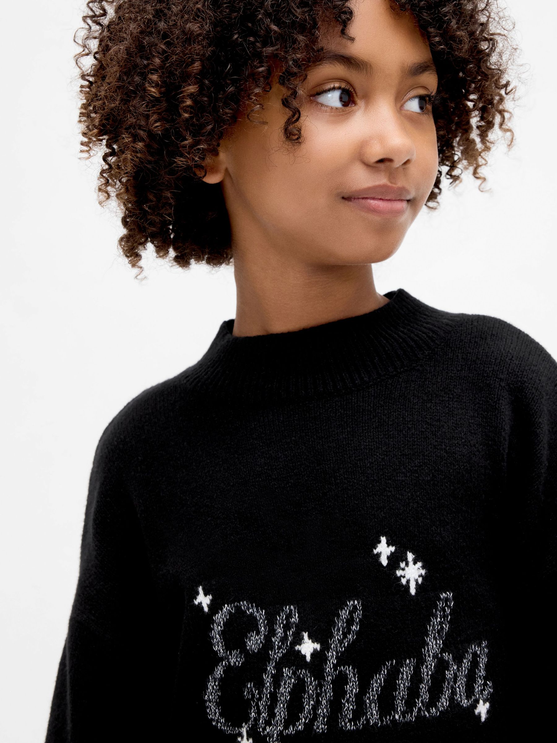 Black Elphaba Wicked CashSoft Relaxed Jumper (4-13yrs) - Image 2 of 7 Black Elphaba Wicked CashSoft Relaxed Jumper (4-13yrs) - Image 2 of 7
