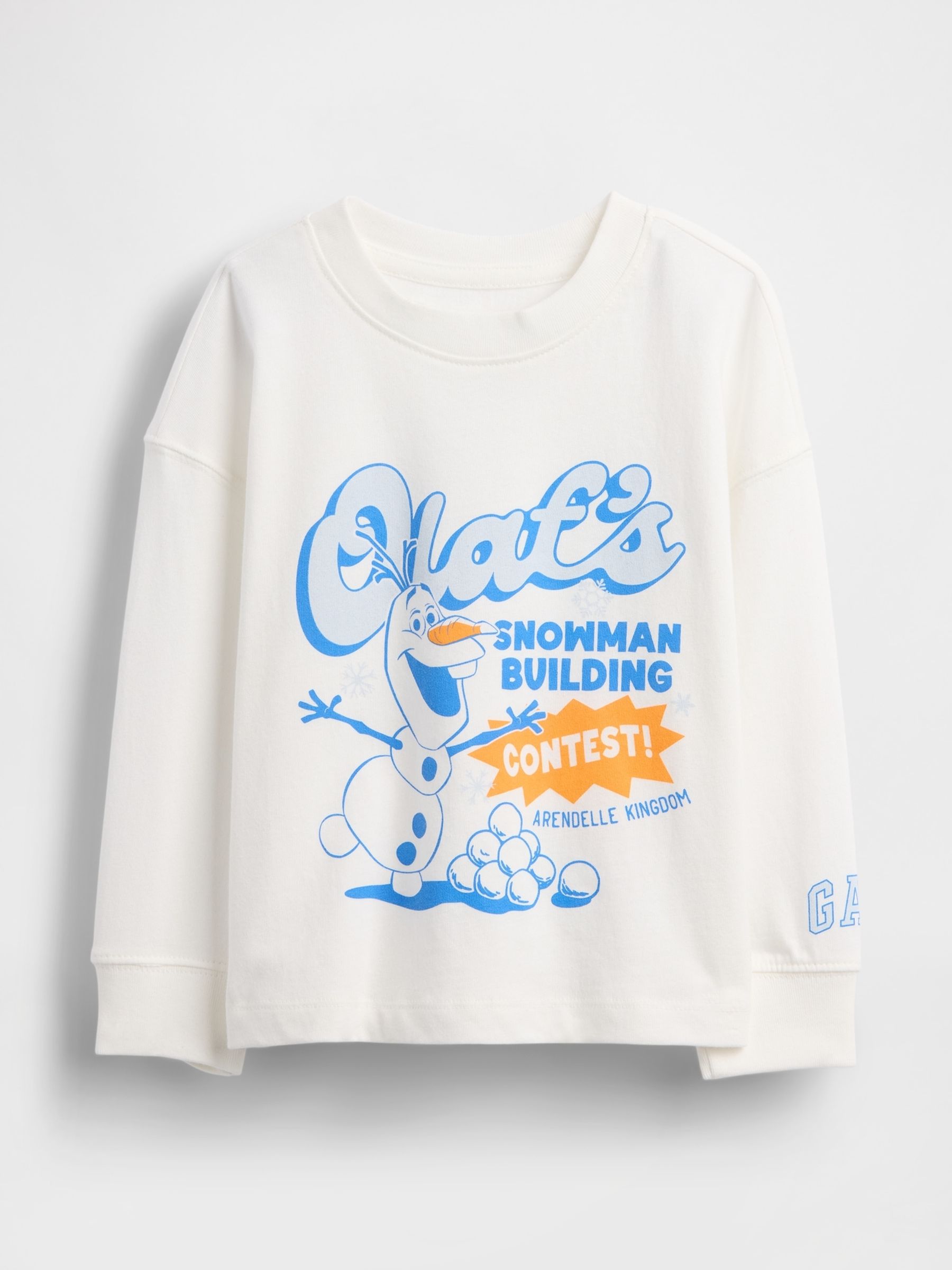 White Olaf Frozen Disney Long Sleeve Christmas T-Shirt - Image 1 of 2 White Olaf Frozen Disney Long Sleeve Christmas T-Shirt - Image 1 of 2