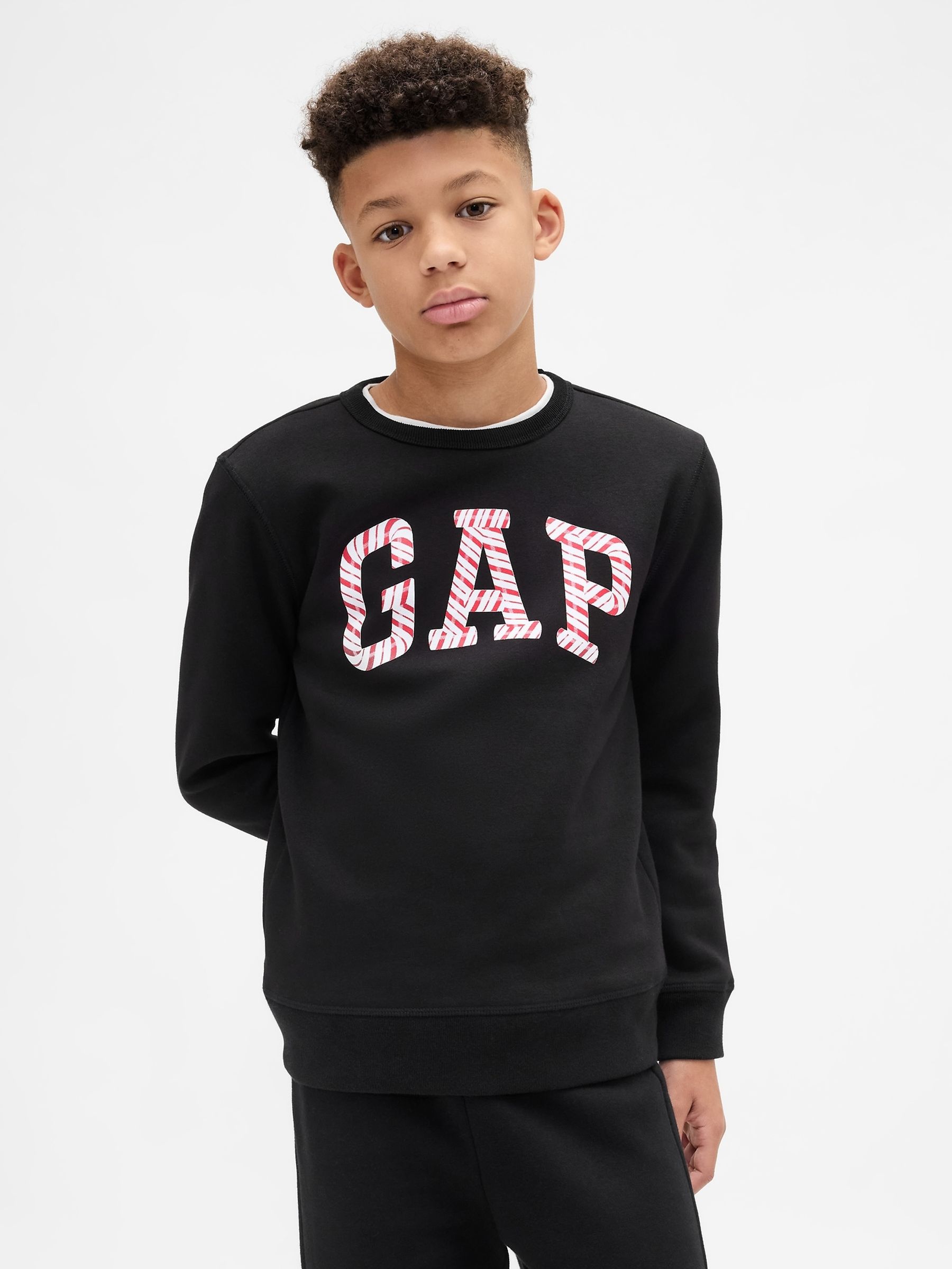 Black Graphic Logo Sweatshirt - Image 1 of 5 Black Graphic Logo Sweatshirt - Image 1 of 5