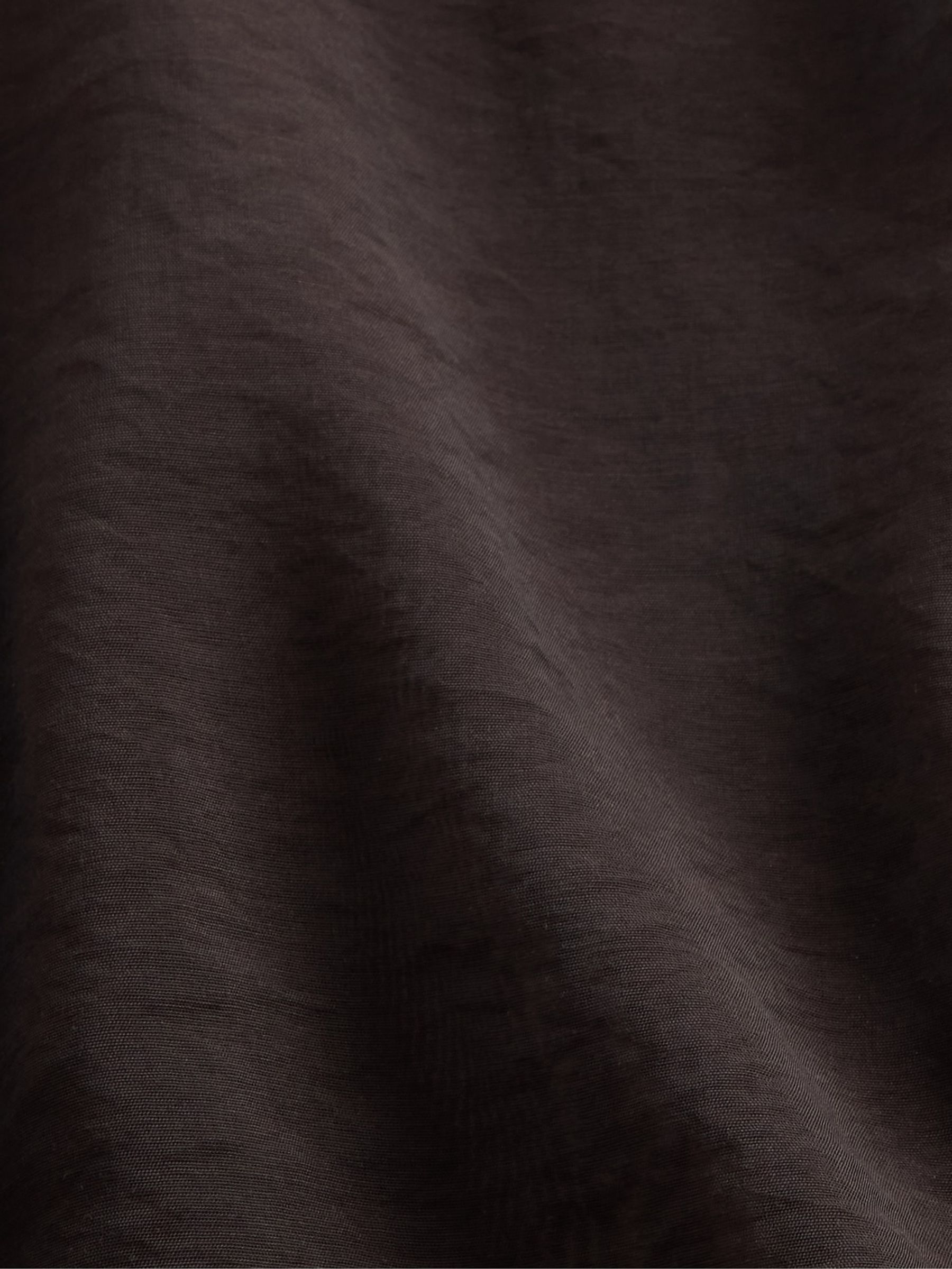 Brown Sheer Straight-Hem Crop Shirt - Image 4 of 4