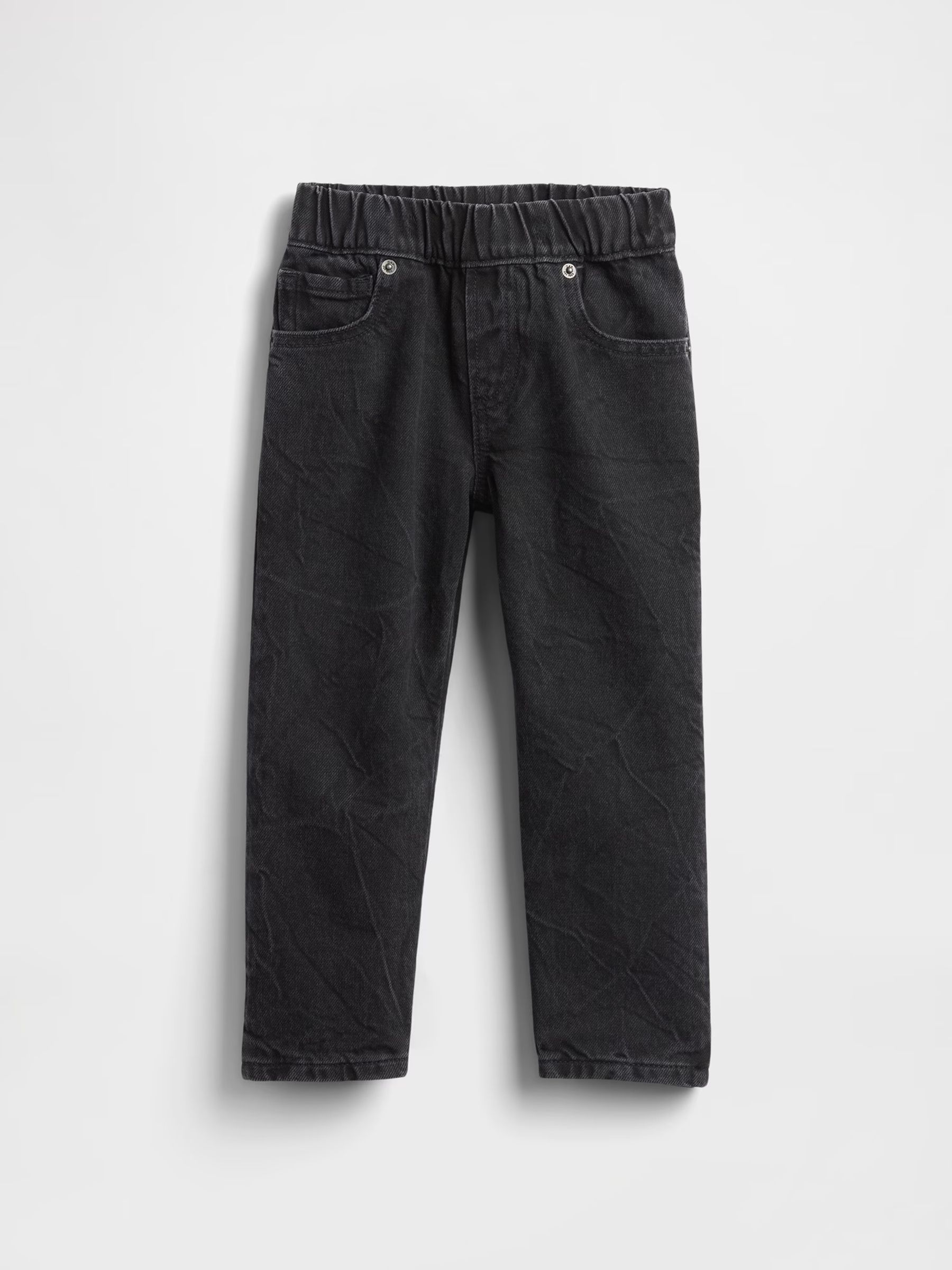 Black Pull On Baggy Jeans - Image 2 of 4