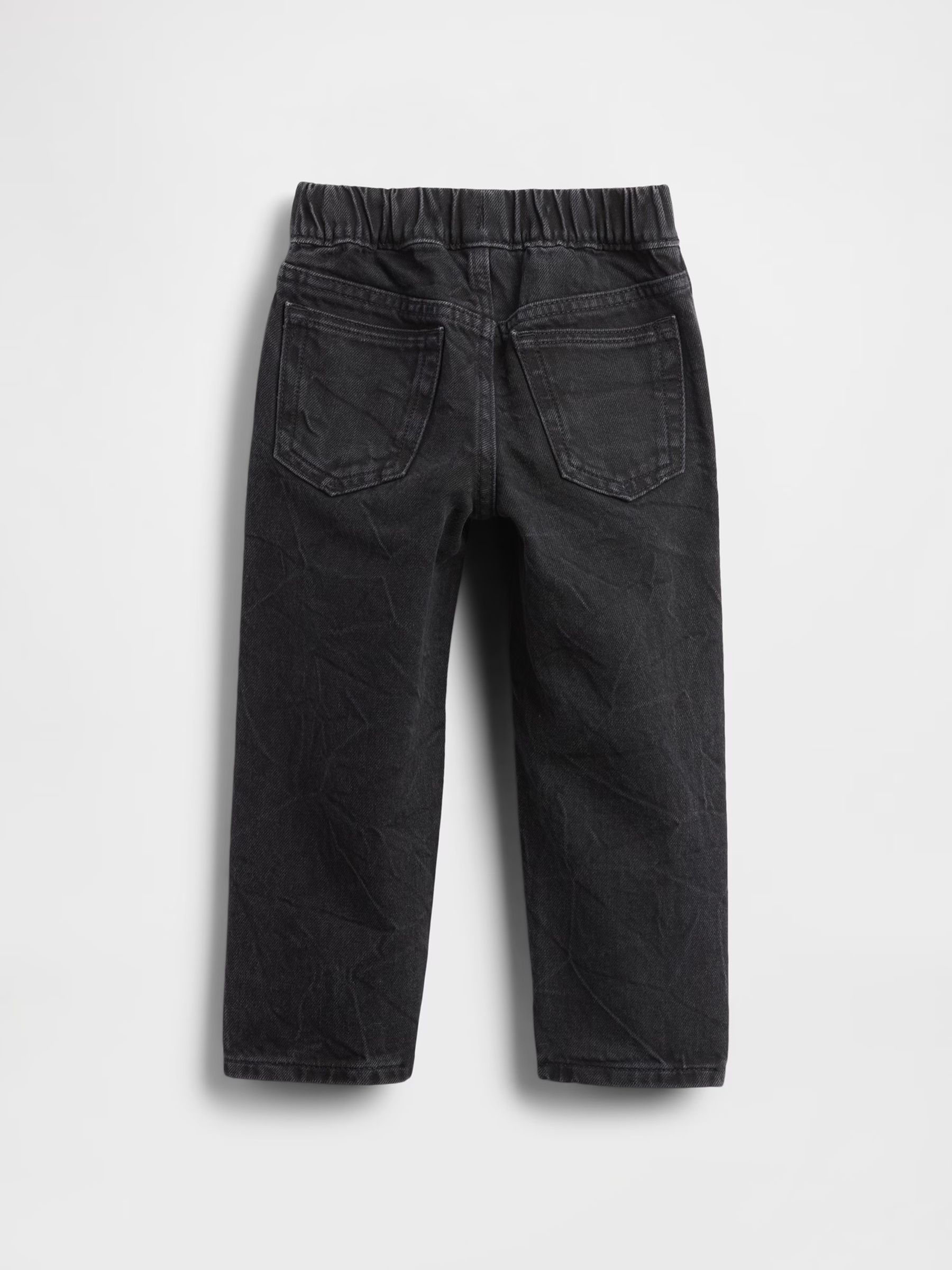 Black Pull On Baggy Jeans - Image 3 of 4