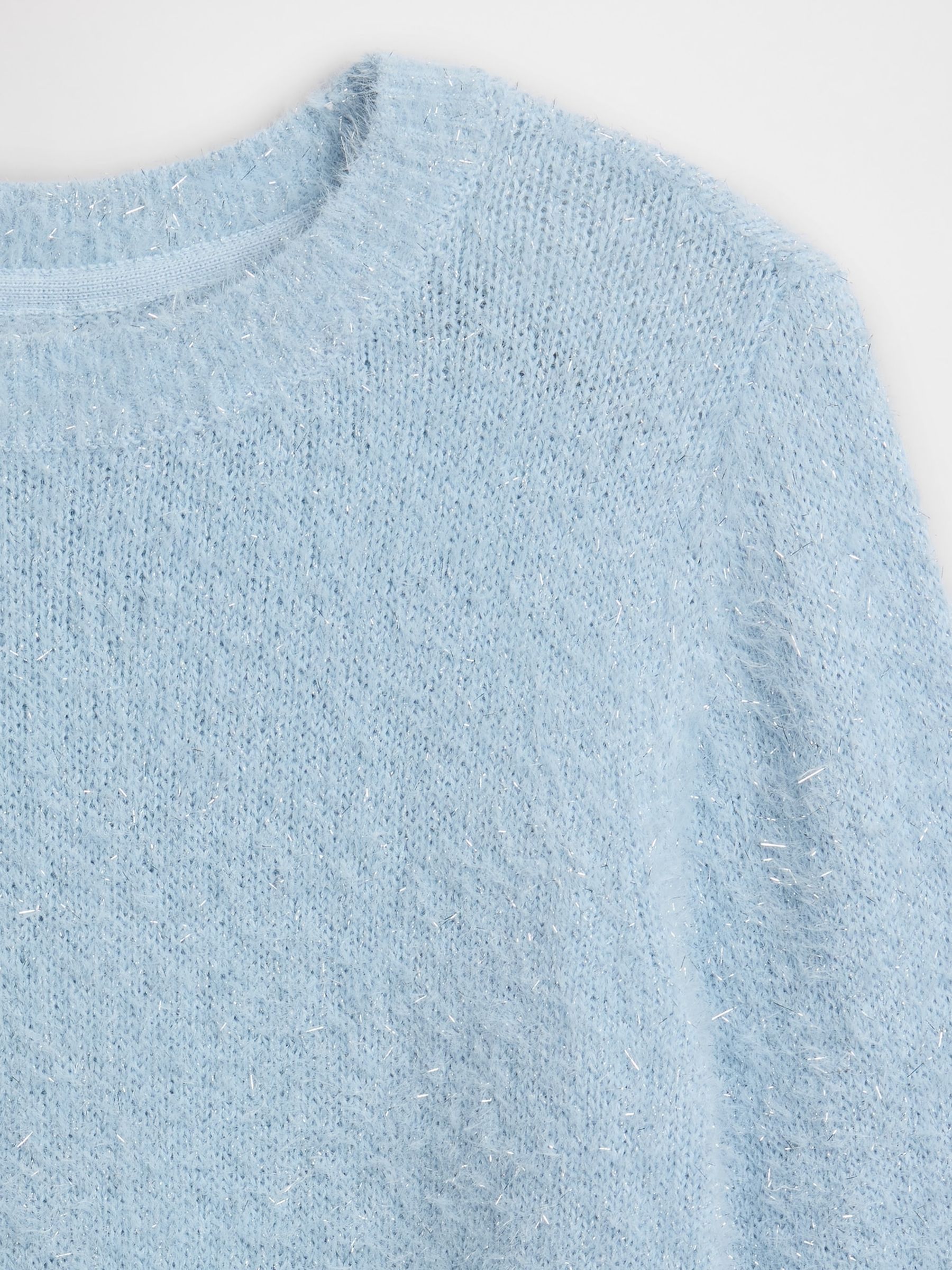 Blue Relaxed Intarsia Sweatshirt (4-13yrs) - Image 3 of 3