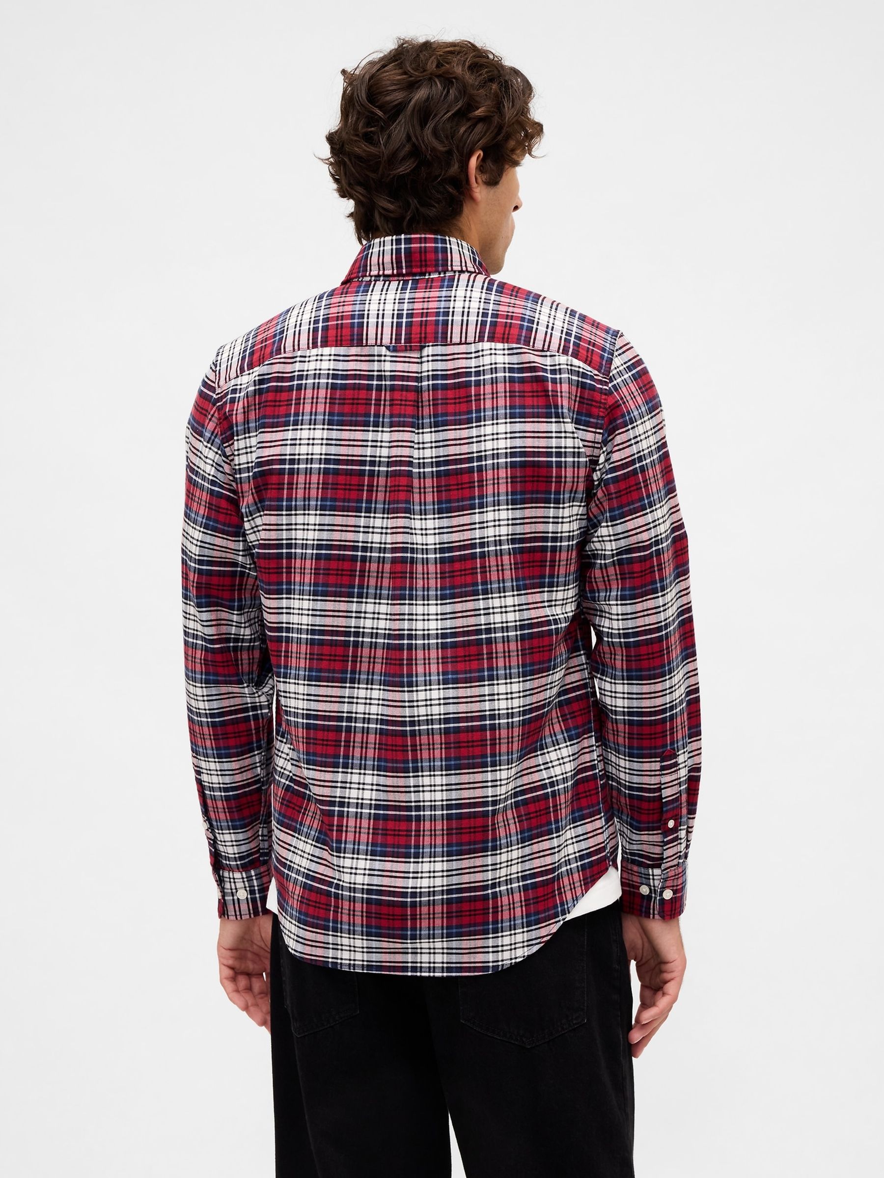 Red/Blue Check Oxford Shirt - Image 2 of 4 Red/Blue Check Oxford Shirt - Image 2 of 4