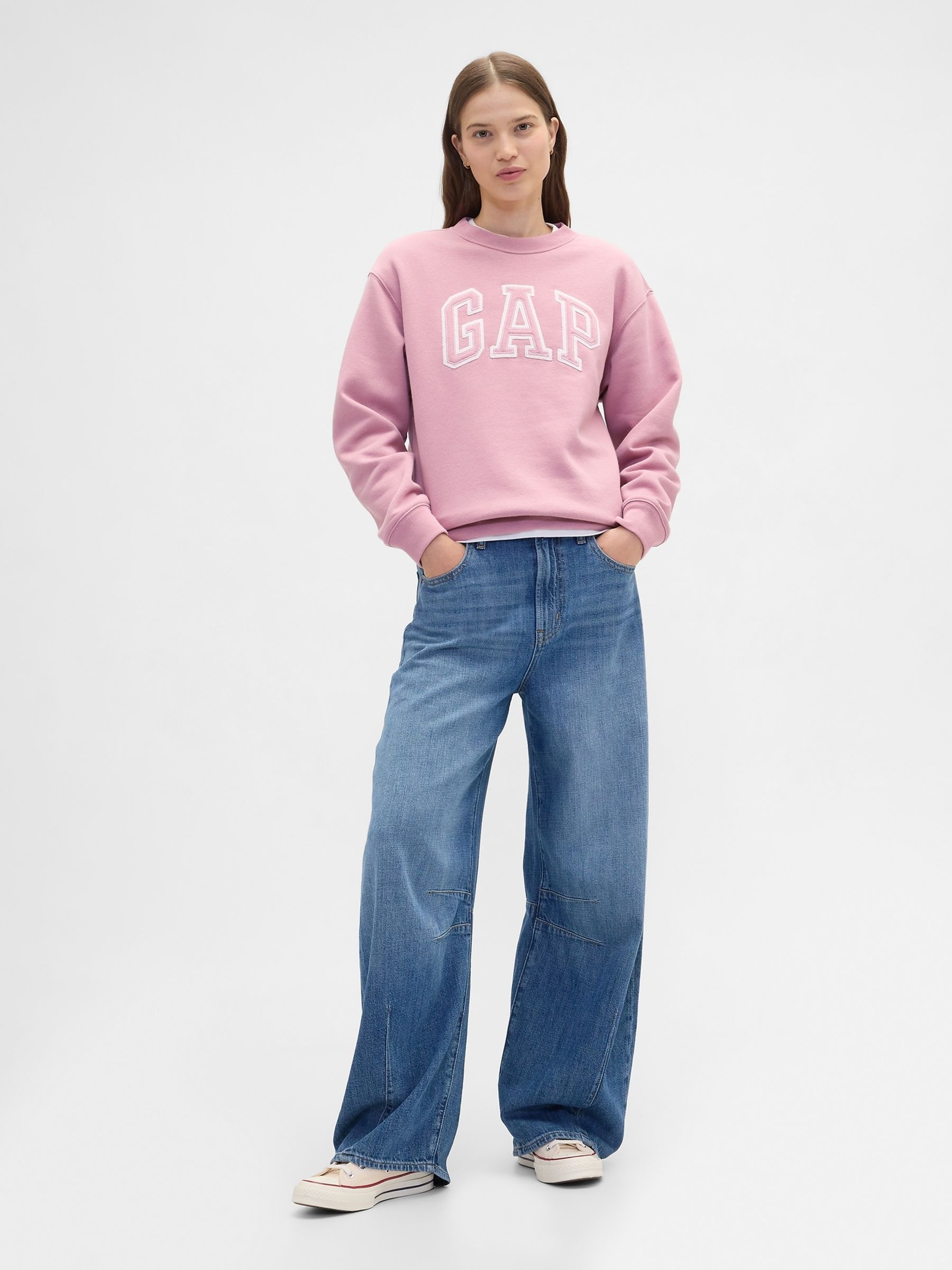 Pink Logo Fleece Sweatshirt - Image 3 of 4