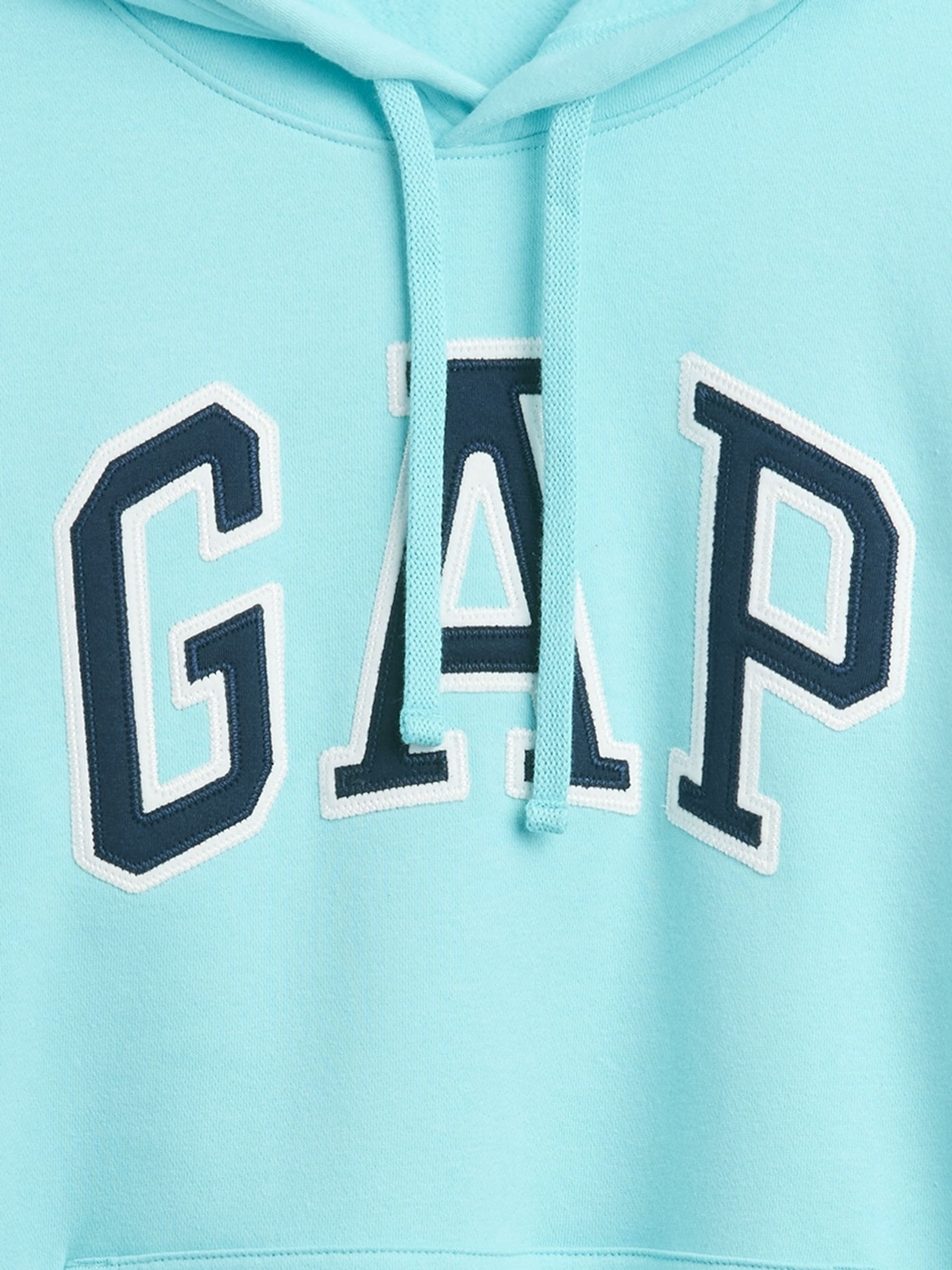 Neon Blue Relaxed Logo Hoodie - Image 4 of 4
