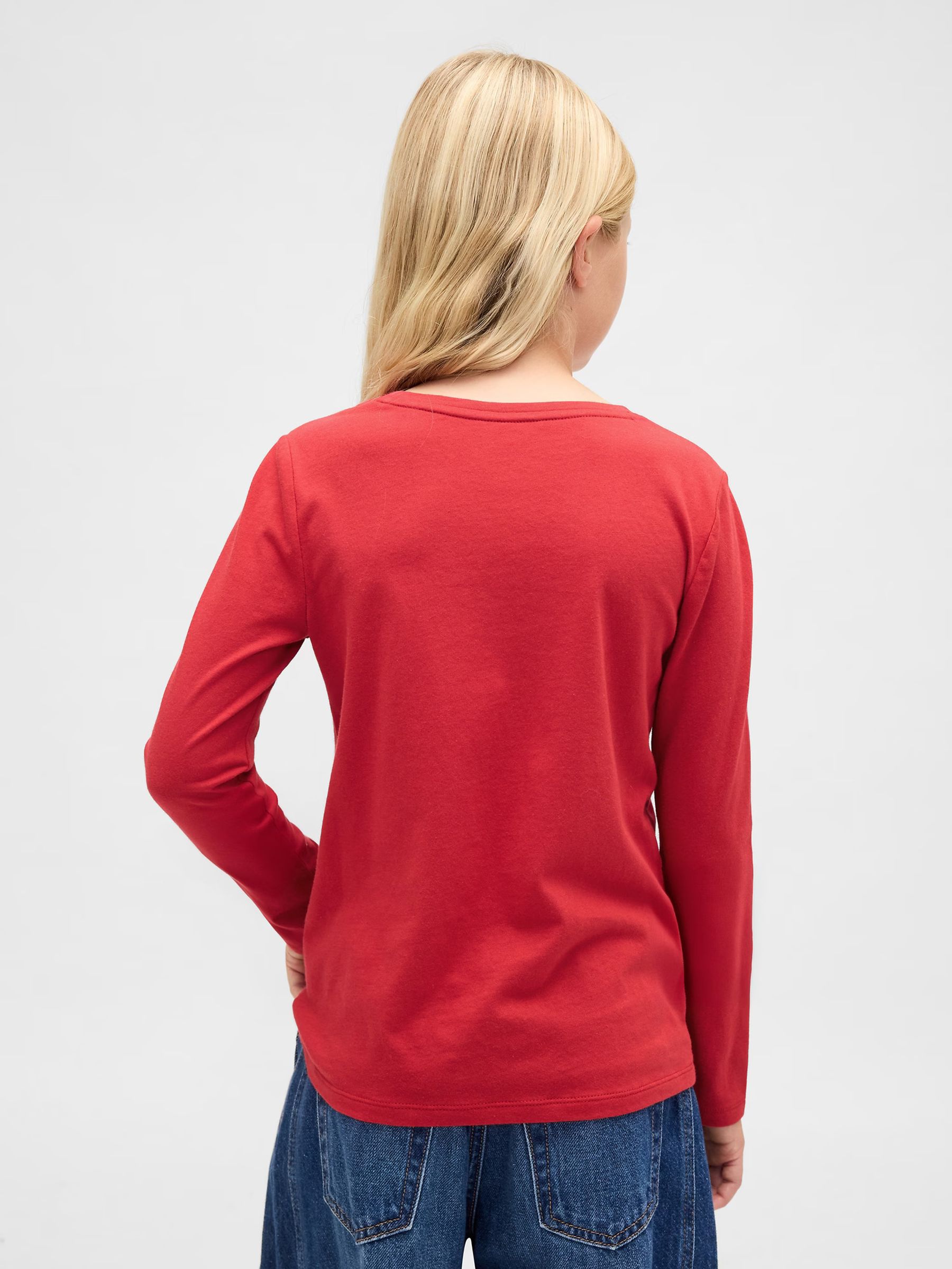 Red Long Sleeve Graphic T-Shirt - Image 2 of 4