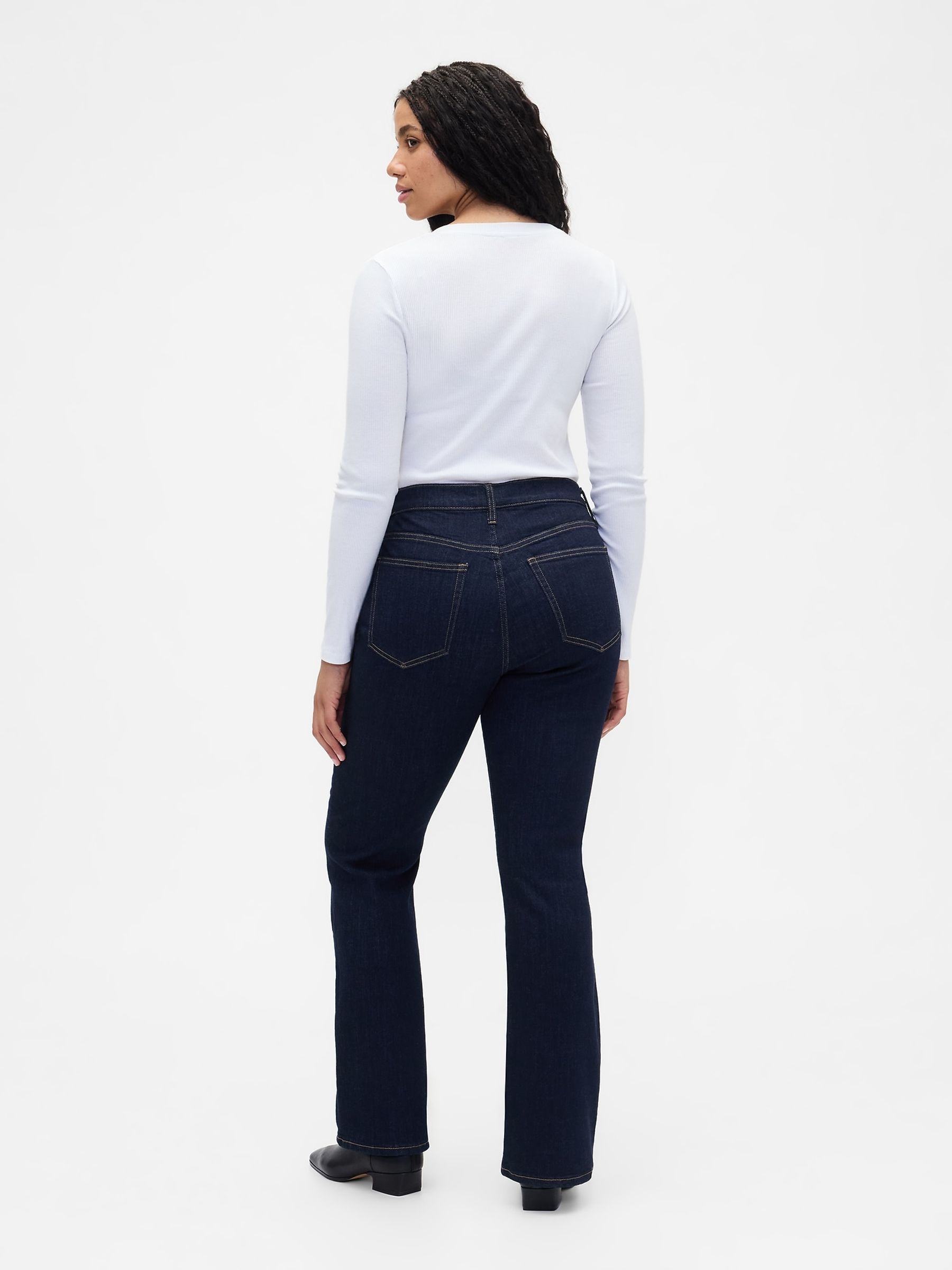 Blue Mid Waisted Universal Bootcut Jeans - Image 3 of 6