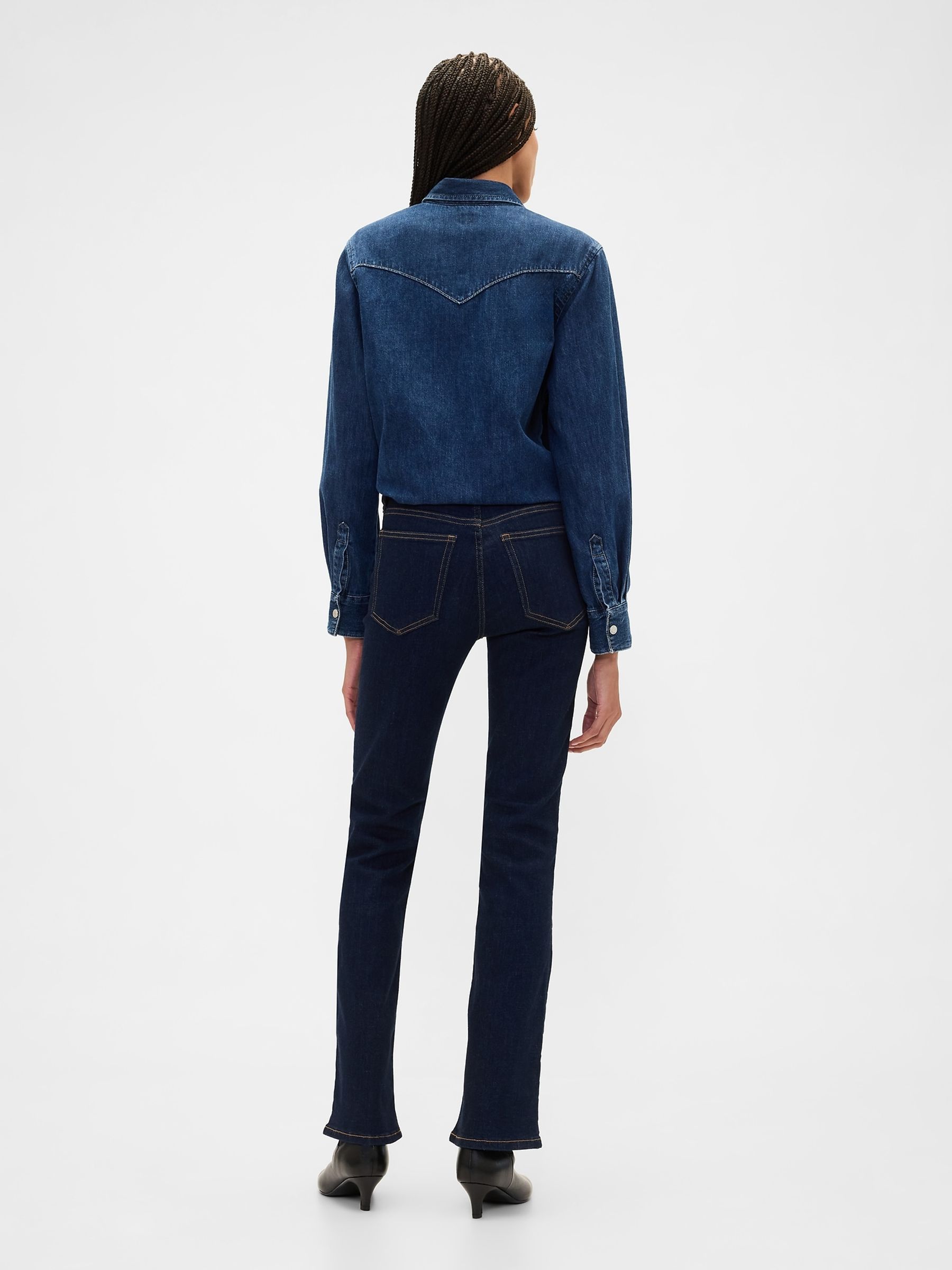 Blue Mid Waisted Universal Bootcut Jeans - Image 5 of 6