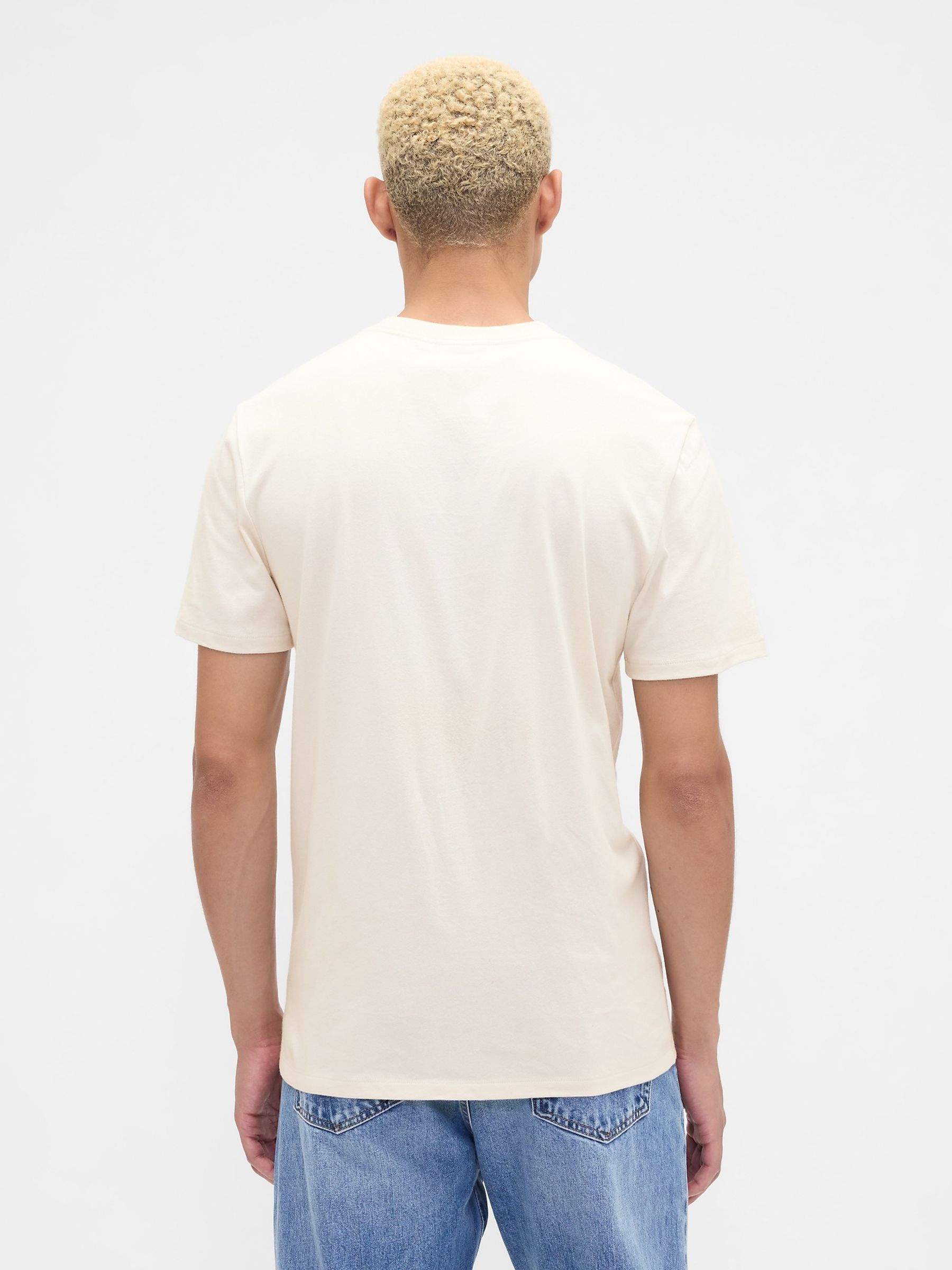 Cream Everyday Soft Logo T-Shirt - Image 2 of 5