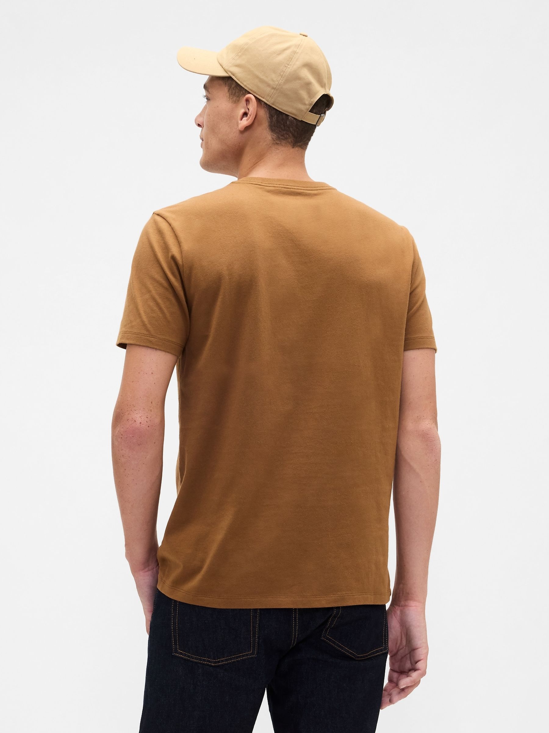 Brown Tan Everyday Soft Logo Crew Neck T-Shirt - Image 2 of 4