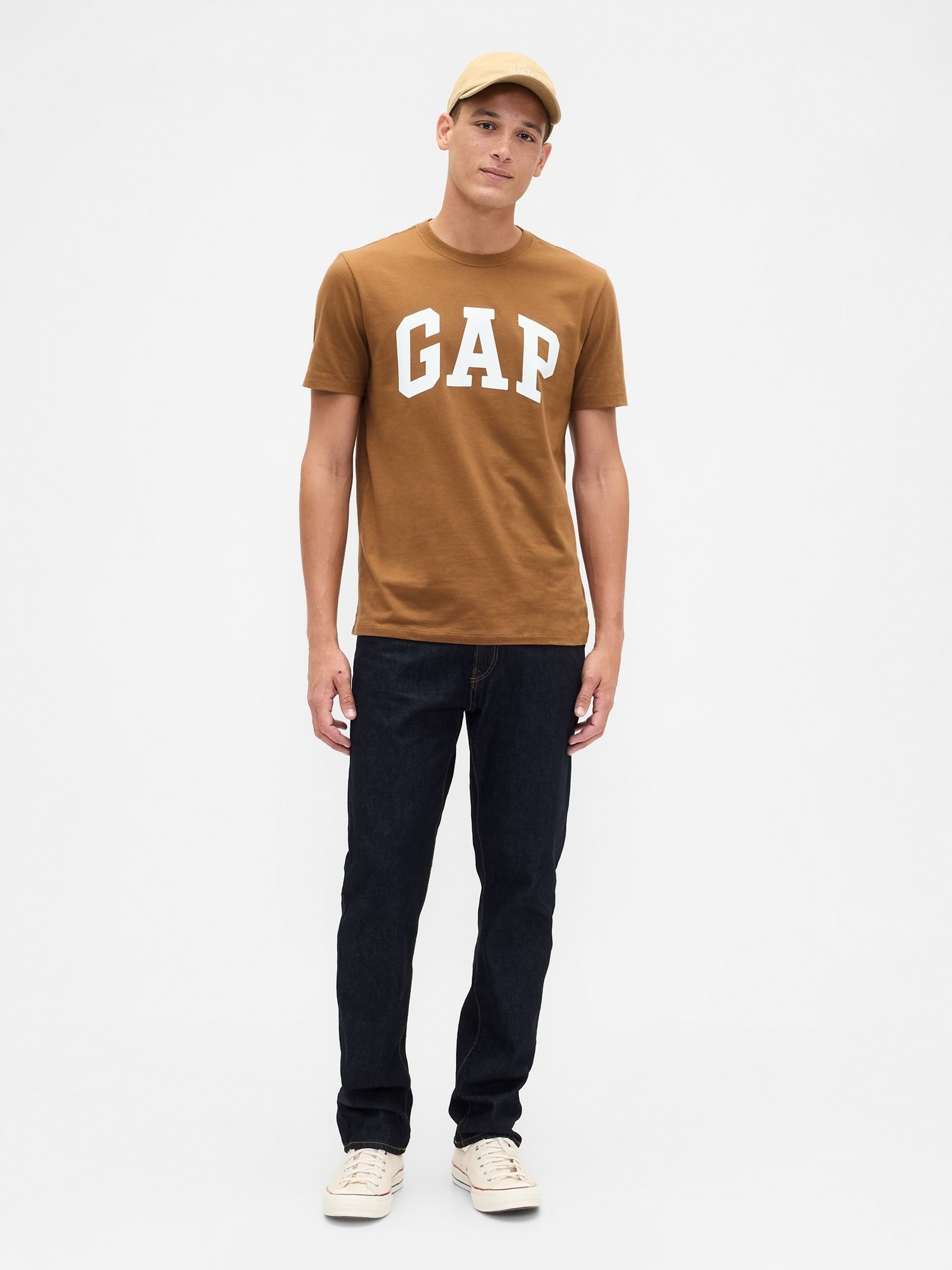 Brown Tan Everyday Soft Logo Crew Neck T-Shirt - Image 3 of 4