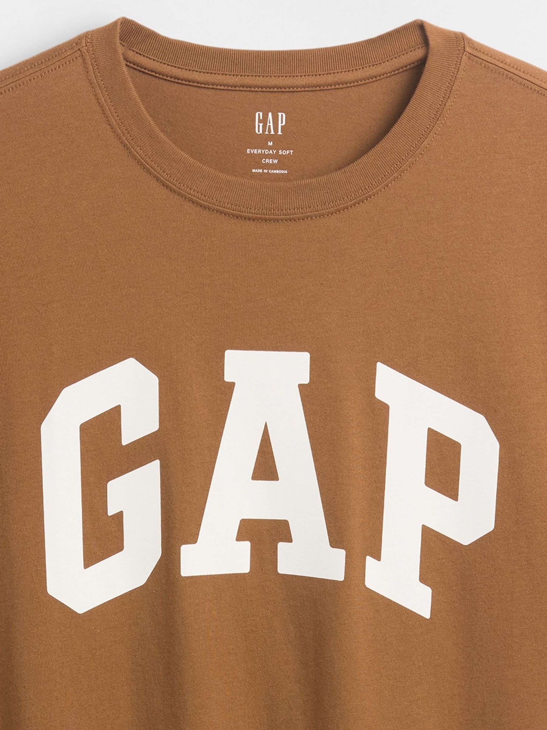 Brown Tan Everyday Soft Logo Crew Neck T-Shirt - Image 4 of 4