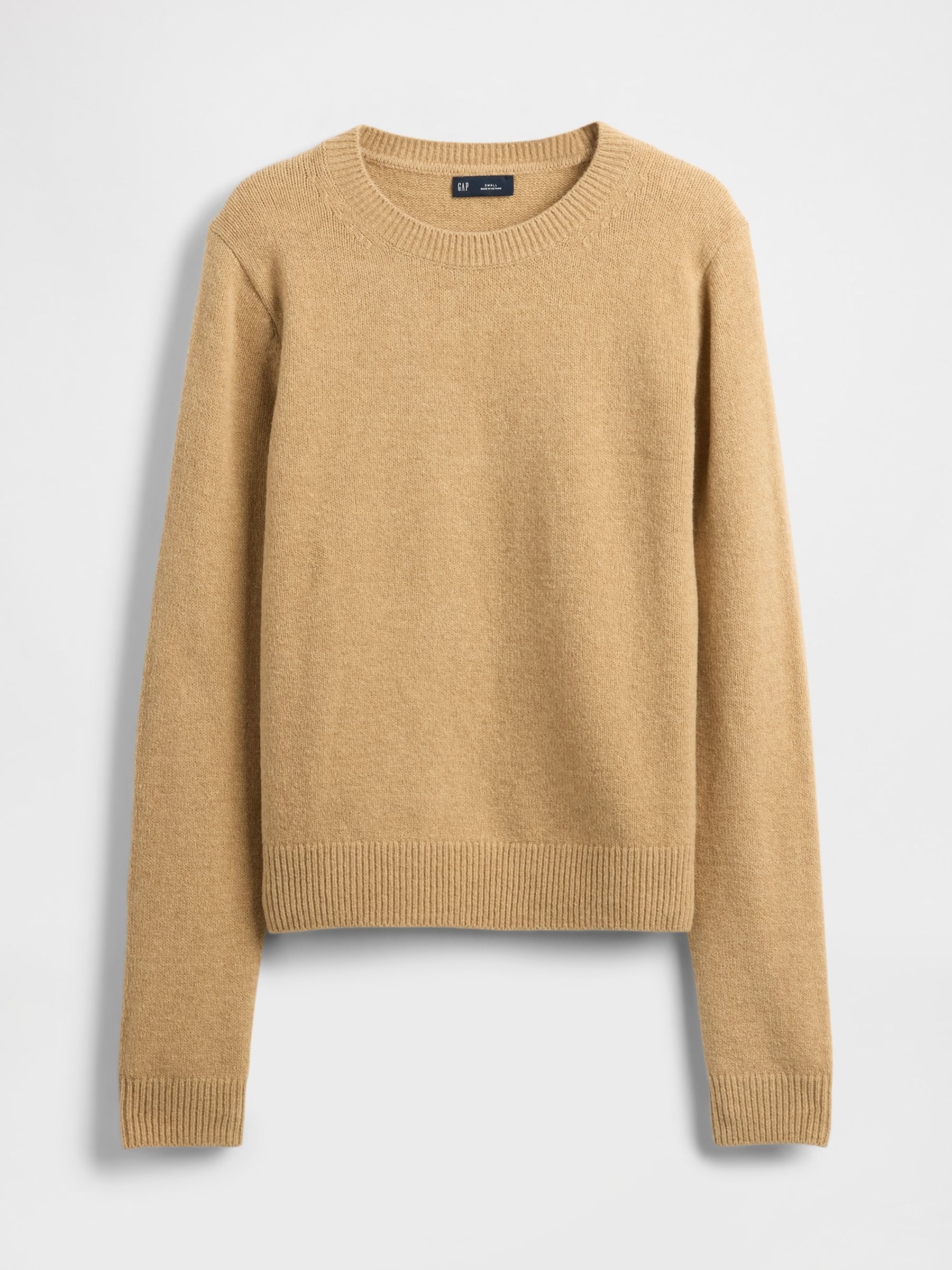 Beige CashSoft Crew Neck Jumper - Image 1 of 1 Beige CashSoft Crew Neck Jumper - Image 1 of 1