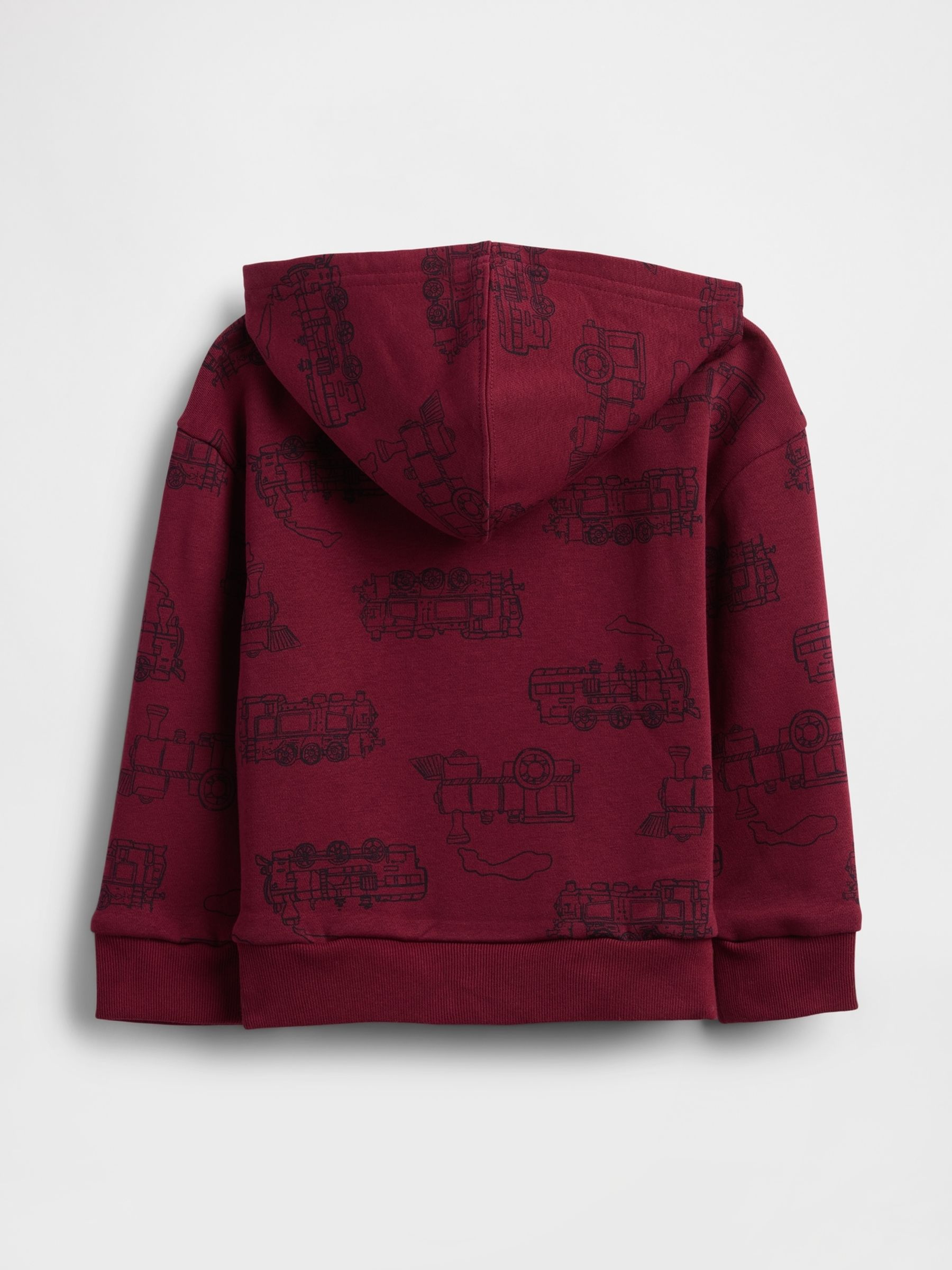 Red Relaxed Logo Print Zip Hoodie - Image 2 of 3 Red Relaxed Logo Print Zip Hoodie - Image 2 of 3