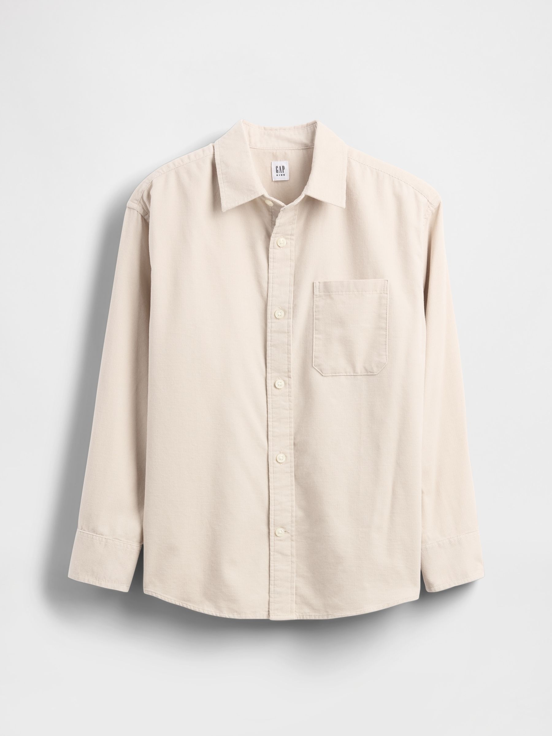 Cream Relaxed Corduroy Shirt - Image 4 of 5