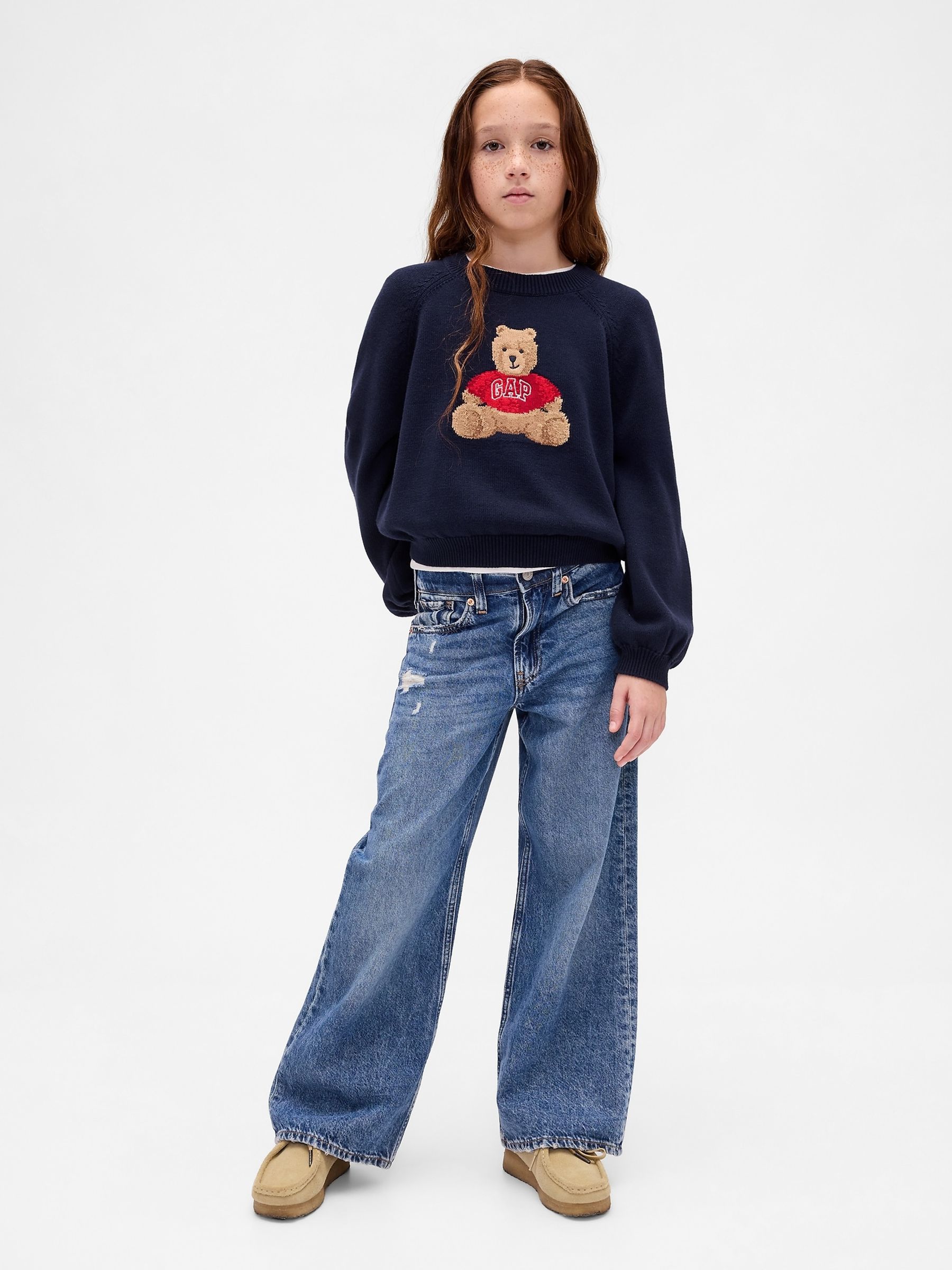Navy Blue Brannan Bear Logo Jumper (4-13yrs) - Image 3 of 5