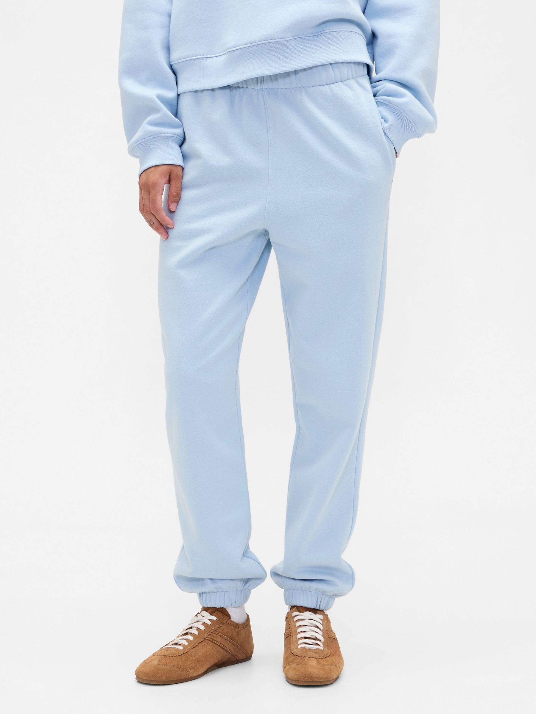 Light Blue Fleece Joggers - Image 1 of 5