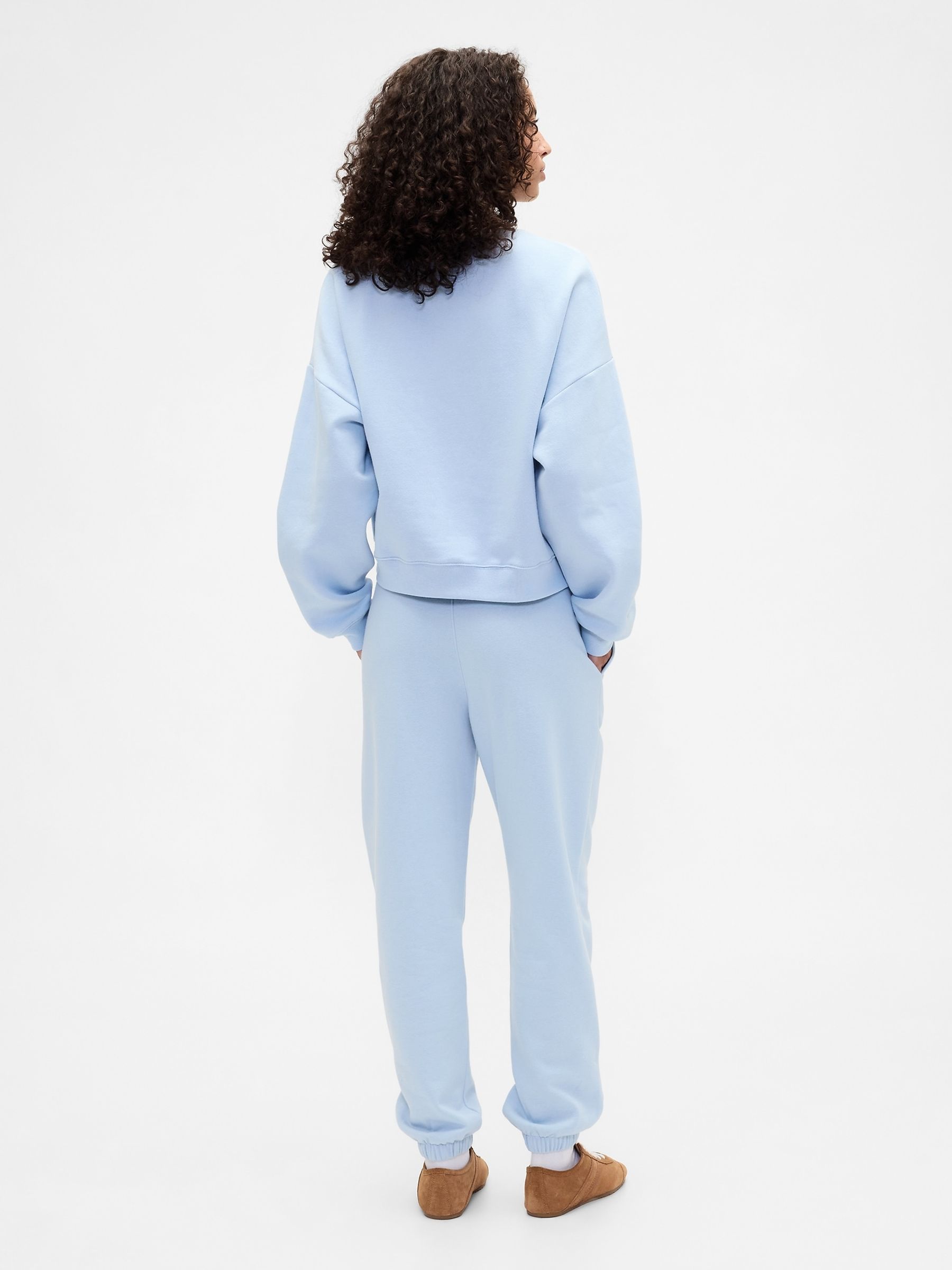 Light Blue Fleece Joggers - Image 3 of 5